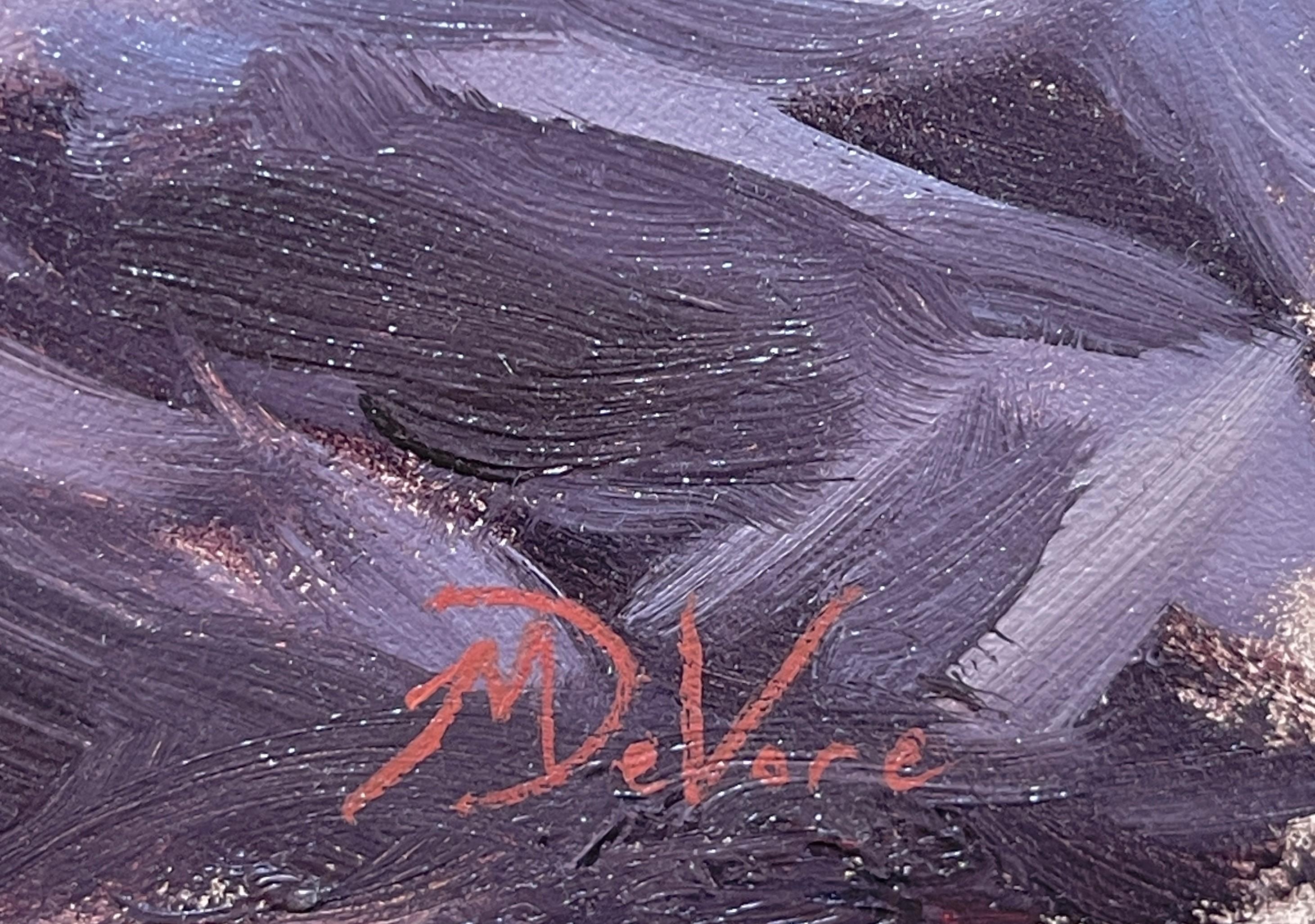„Sonnenuntergang in Breckenridge“ (2015) von Michael DeVore, impressionistische Öllandschaft im Angebot 2