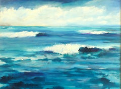 Deep Blue, Painting, Oil on Wood Panel