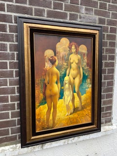 Michael Doré "the Venetian Blond" Oil on Panel Signed and Dated 1967