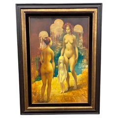Michael Doré "the Venetian Blond" Oil on Panel Signed and Dated 1967