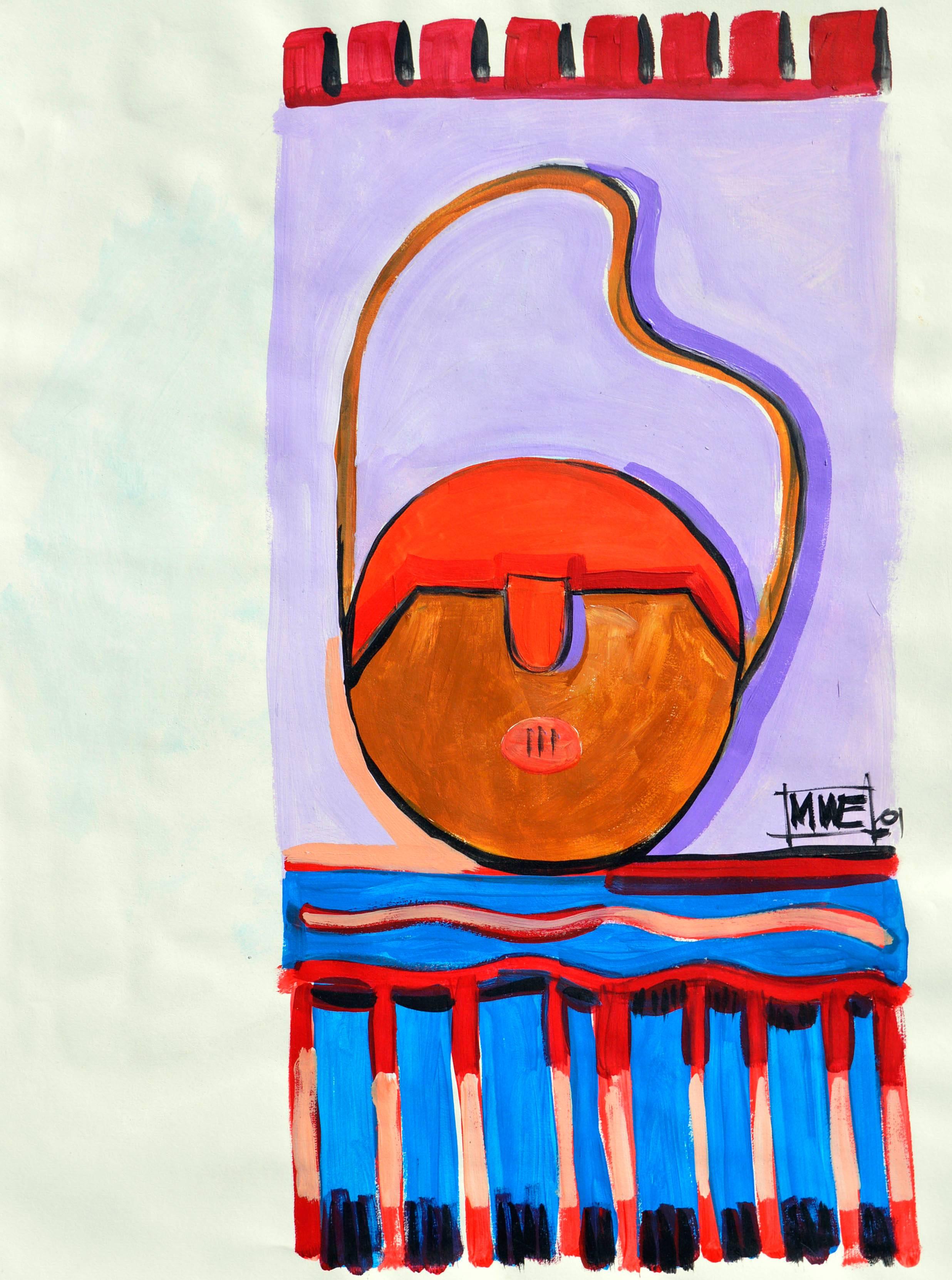 Borsa da mensa con tastiera per pianoforte - Moda contemporanea Pop Art - Painting di Michael Eggleston