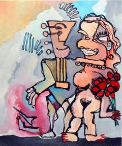 The Fun Couple, Contemporary Figurative Abstract by Michael Eggleston