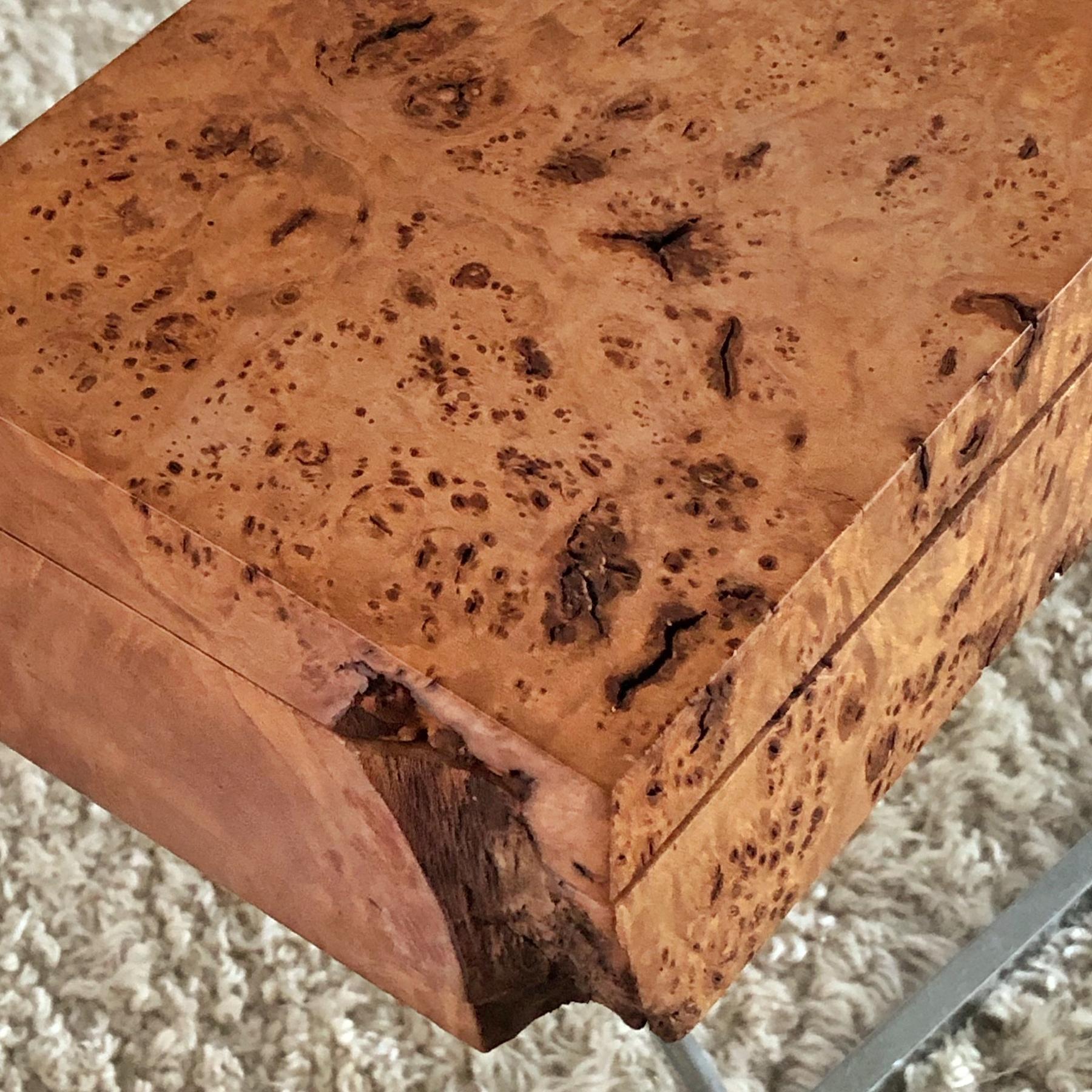 American Craftsman Michael Elkan Burled Wood Box For Sale