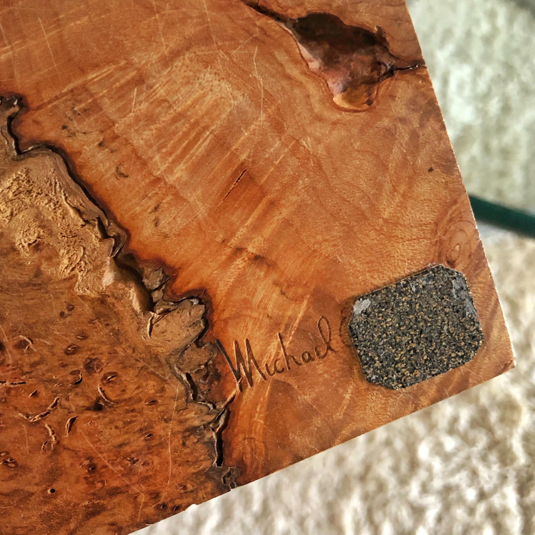 American Michael Elkan Burled Wood Box For Sale