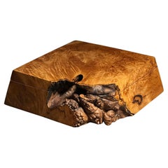 Michael Elkan Free Edge Jewelry Box in Bird's-Eye Maple, c. 1980