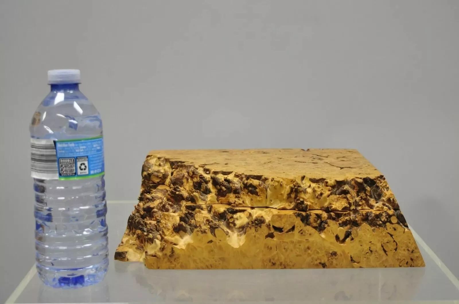 Michael Elkan Large Burl Wood Studio Crafted Jewelry Trinket Desk Storage Box im Angebot 5