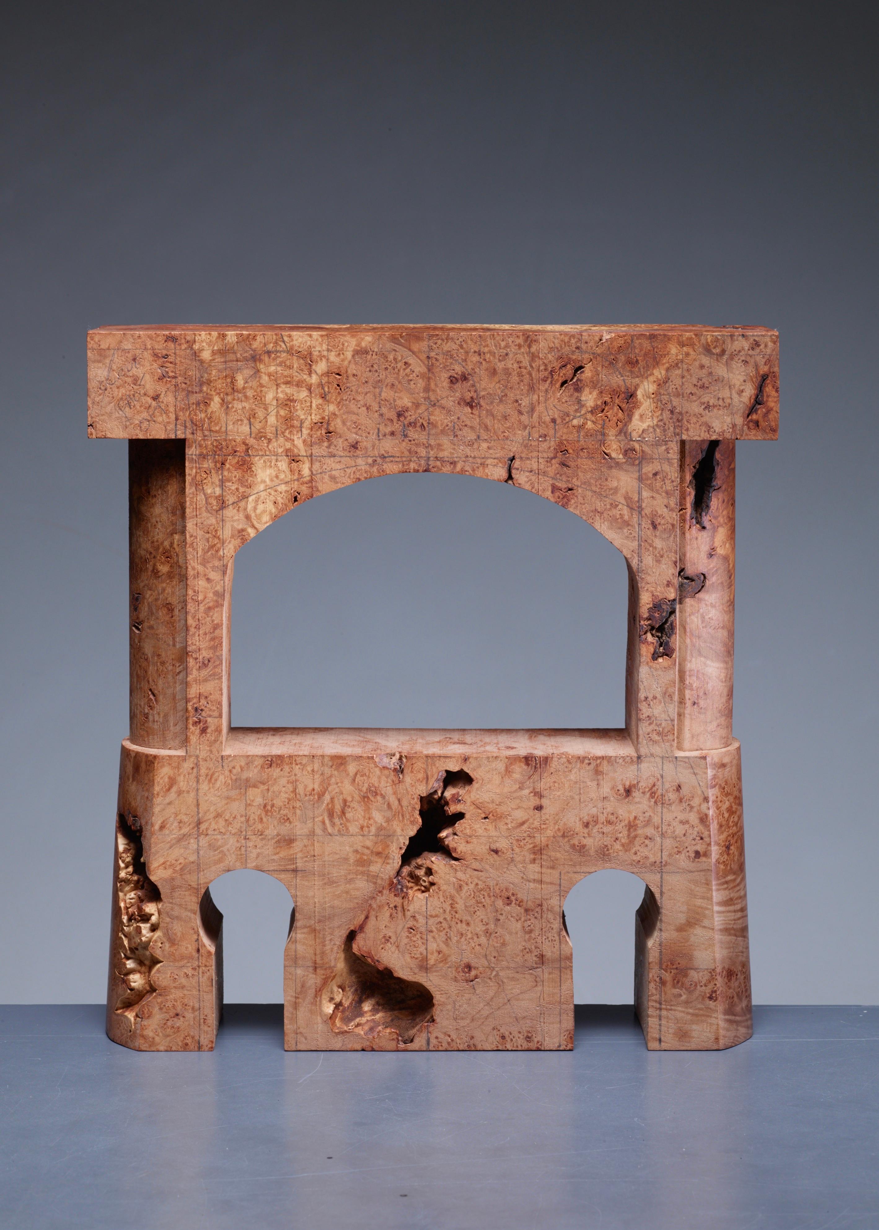 American Michael Elkan Maple Burl Sculpture, USA, 1980s For Sale