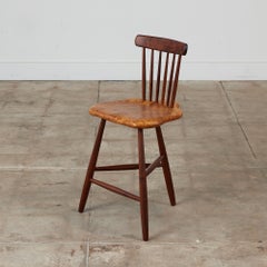 Tabouret à dos fuseau Michael Elkan Studio Craft à bord vif