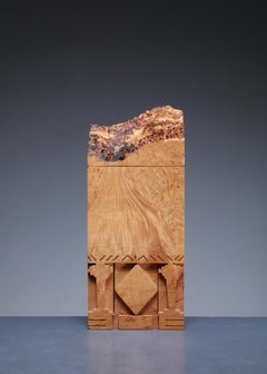 Michael Elkan studio crafted sculptural maple burl box, USA, 1980s