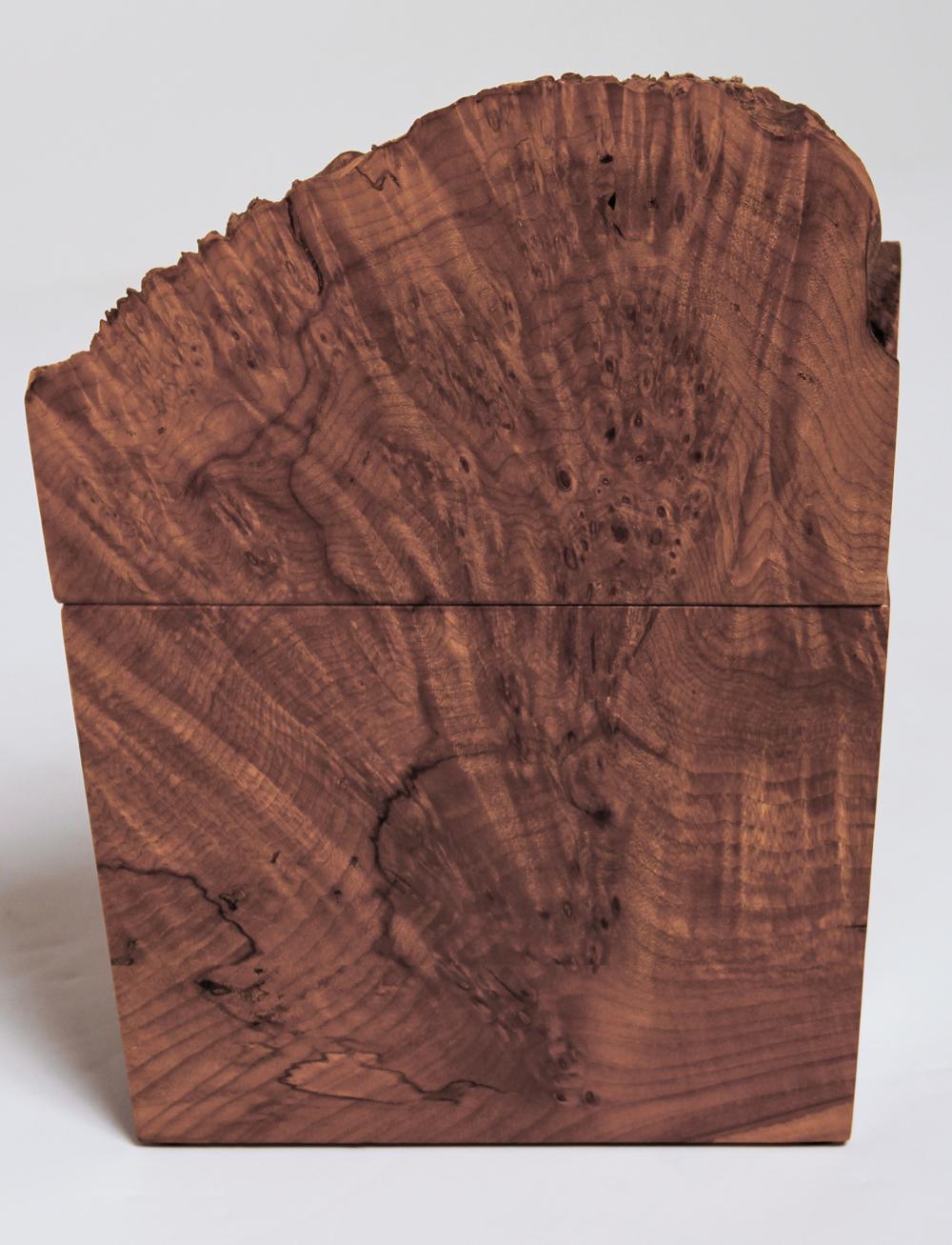 American Michael Elkan Tall Burled Wood Studio Box