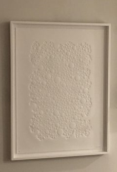 Untitled Debossed Paper, Dimensional, Work on Paper, movement, white, unframed
