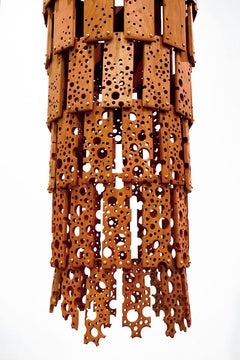 "Ascendant Isten", Minimalist Abstract, Hanging Sculpture in Cherry Wood