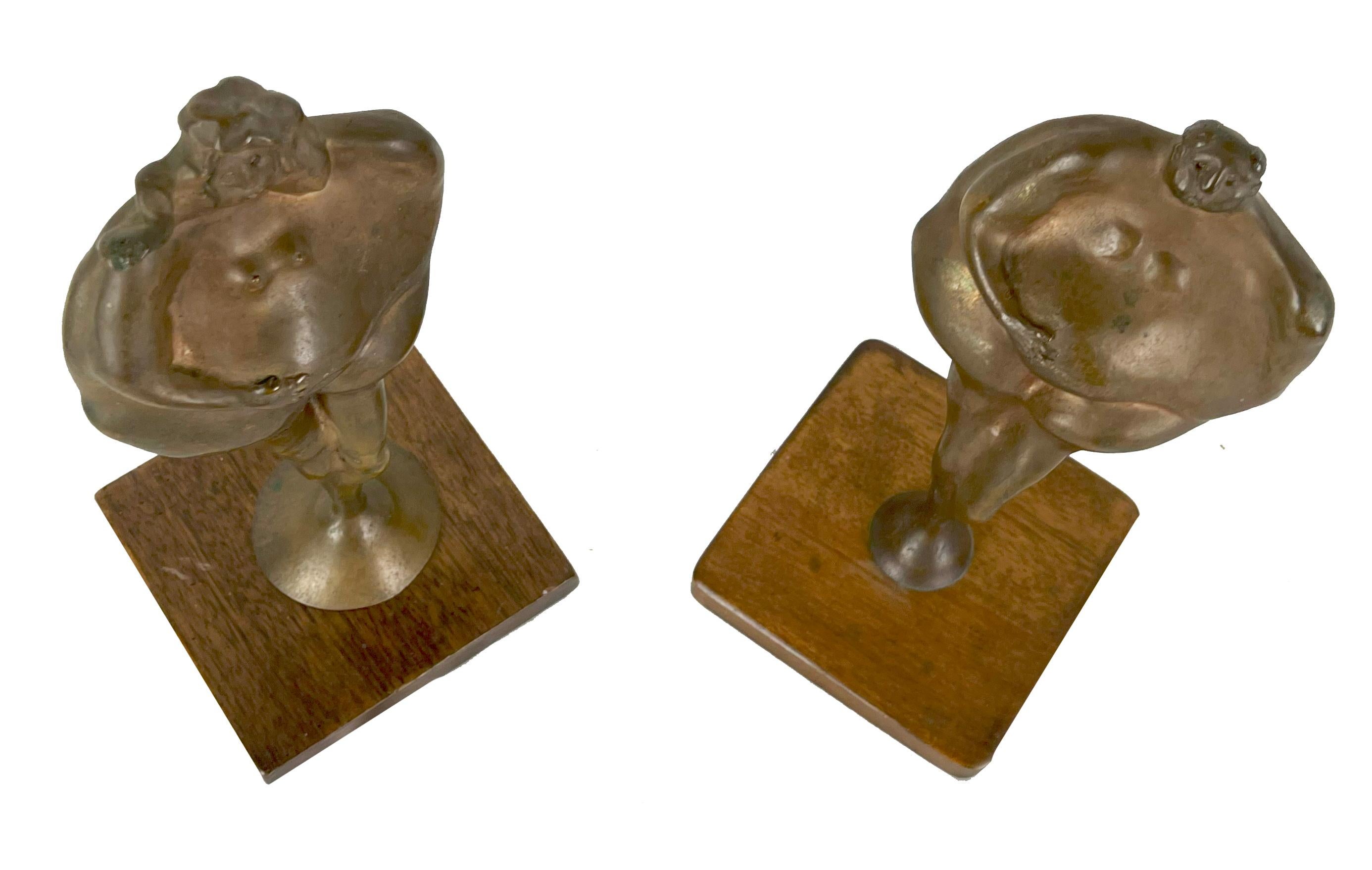 Two Figures Bronze Sculptures Modernist style of Botero - Picasso For Sale 2