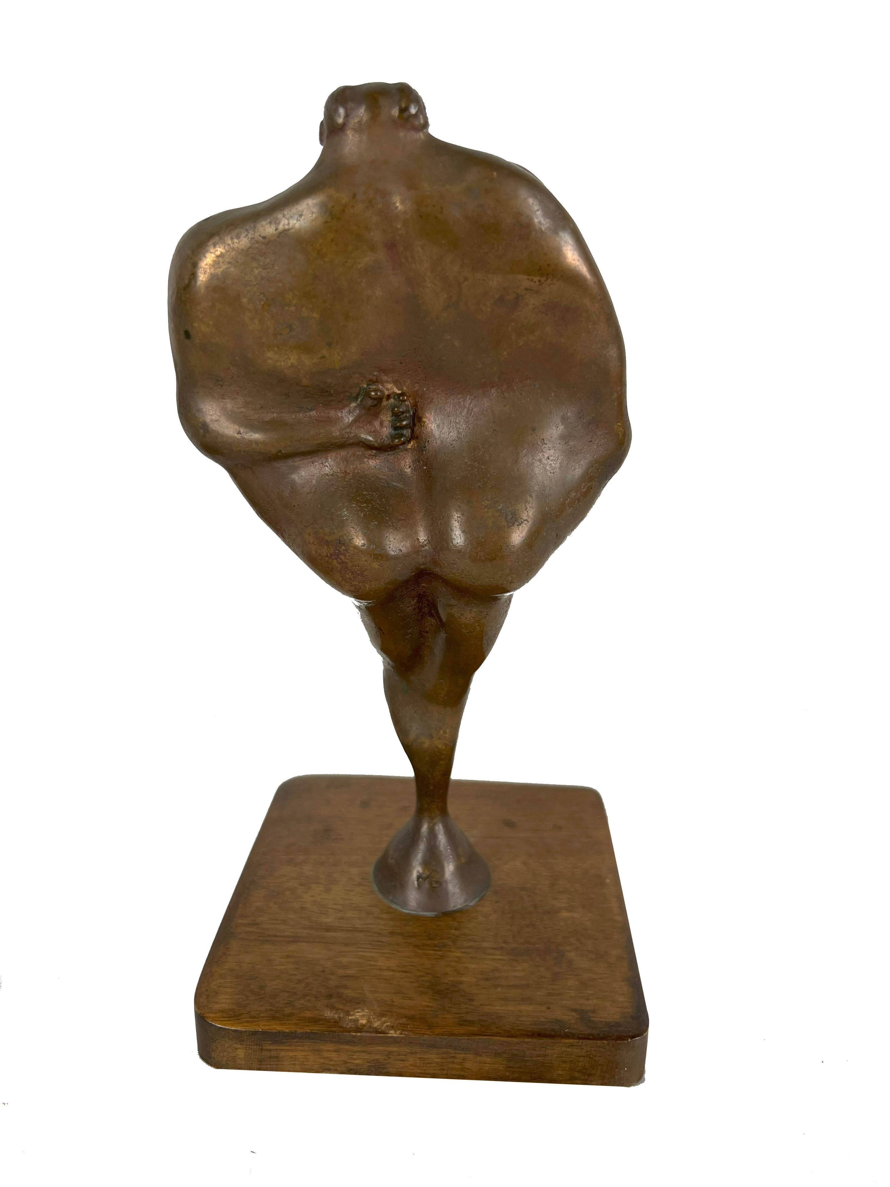 Two Figures Bronze Sculptures Modernist style of Botero - Picasso For Sale 6