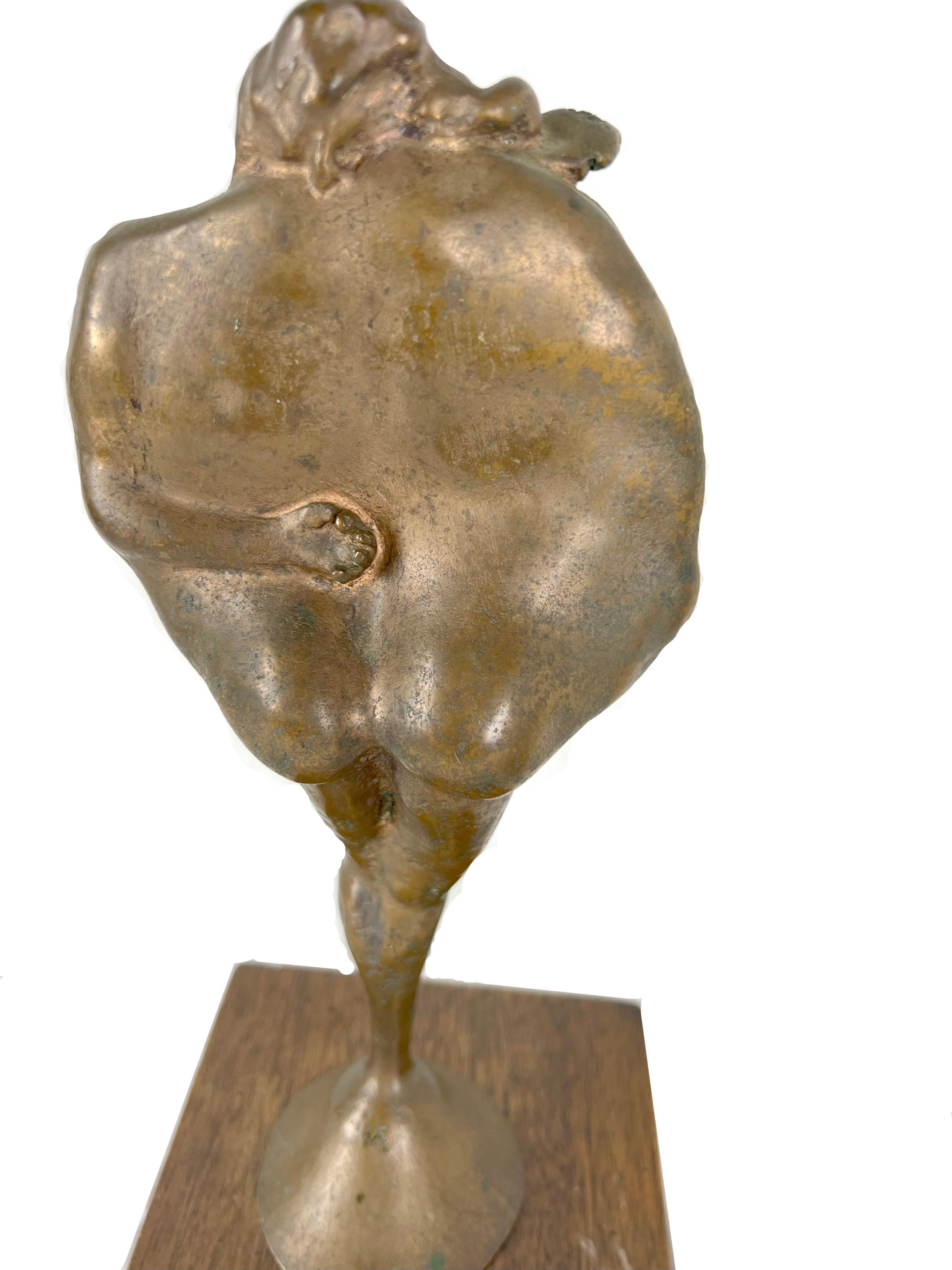 Two Figures Bronze Sculptures Modernist style of Botero - Picasso For Sale 7