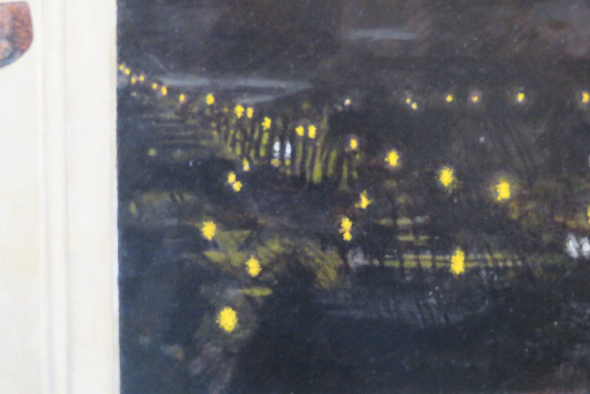 Large Realist STILL LIFE AT NIGHT Oil Painting by English painter Michael Exall For Sale 1