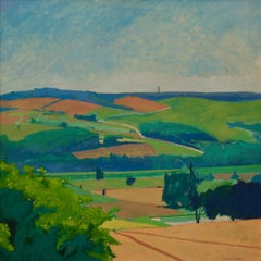 Landscape - Mid 20th Century Piece Oil on Board - Countryside by Michael Fell