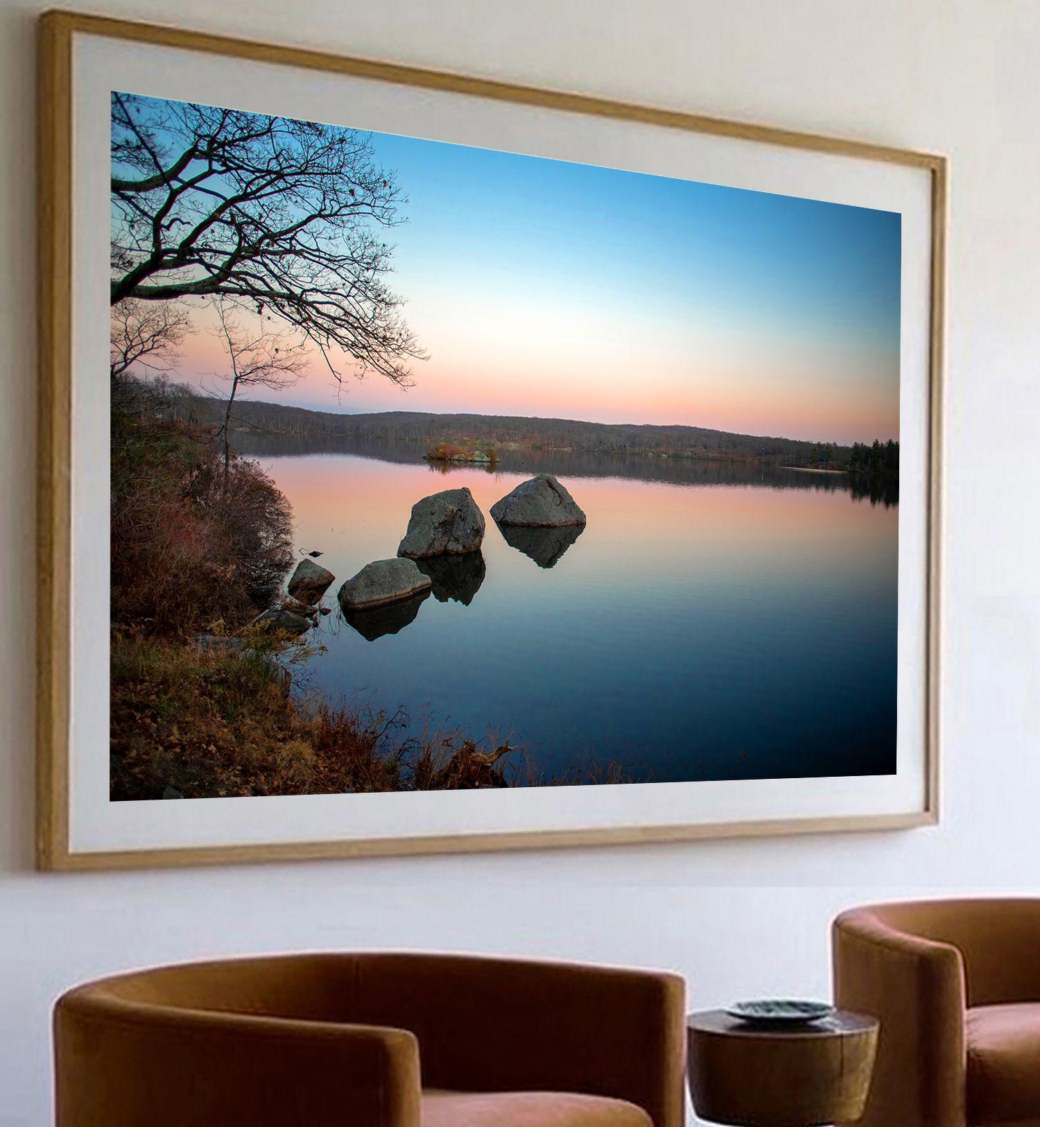 Color landscape photograph of a lake in Harriman State Park, NY.  Printed on Archival Fine Art Paper. :: Photograph :: Color :: This piece comes with an official certificate of authenticity signed by the artist :: Ready to Hang: No :: Signed: Yes ::