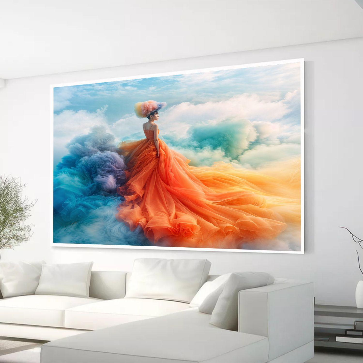 Mujer en las nubes, Fotografía, Chorro de tinta de archivo - Photograph de Michael Filonow