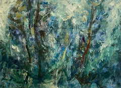 Abstract In Blue and Green.  Abstract Painting.