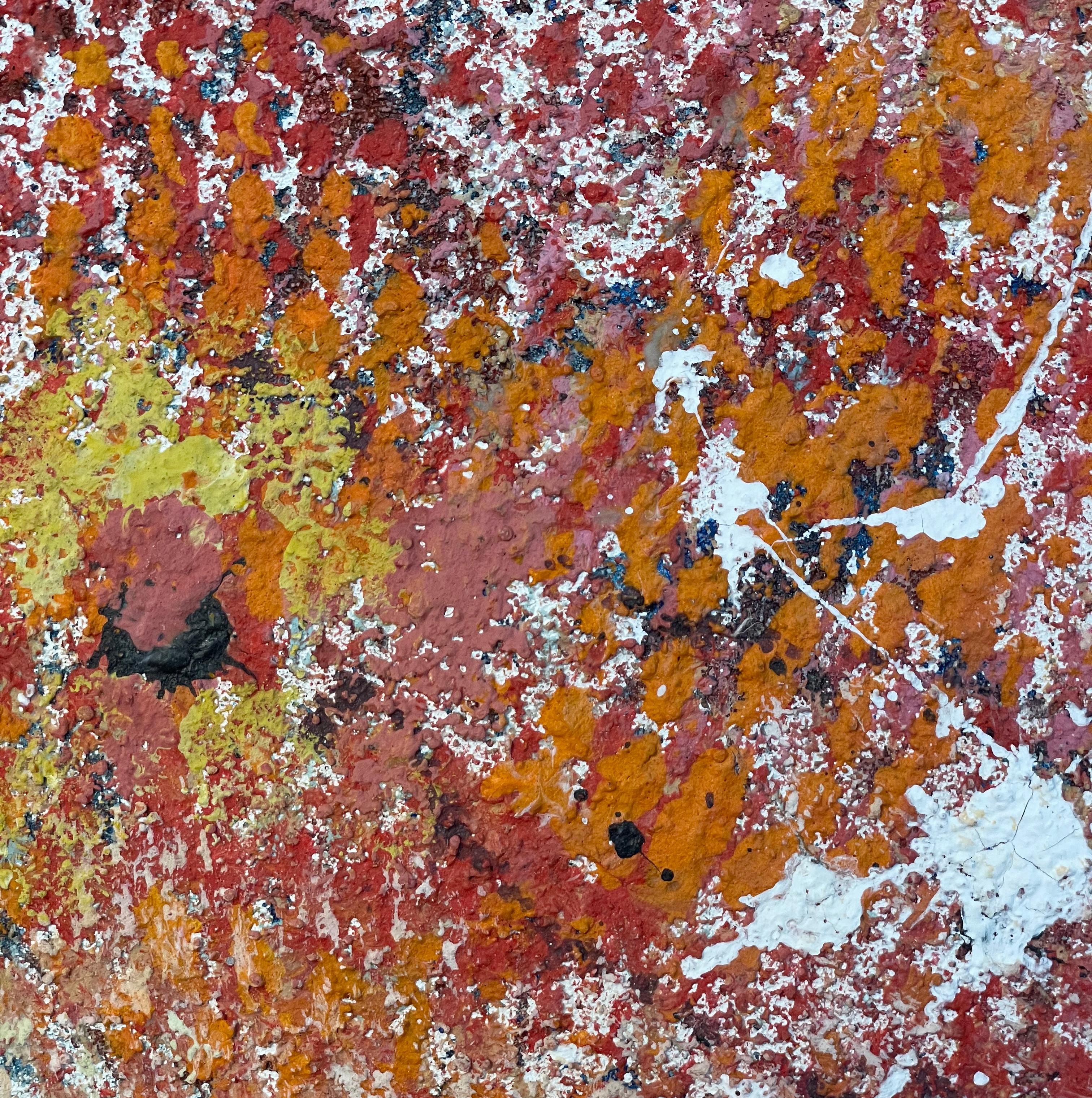 This remarkable painting evocative of the celestial universe is lovely in its texture, intensive brush work and lovely color palette.  Forster who was Canadian, in his earlier years spent an extended period of time in Mexico.  He moved in important
