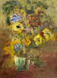 Flowers In Vase An Impression.   Still Life Painting