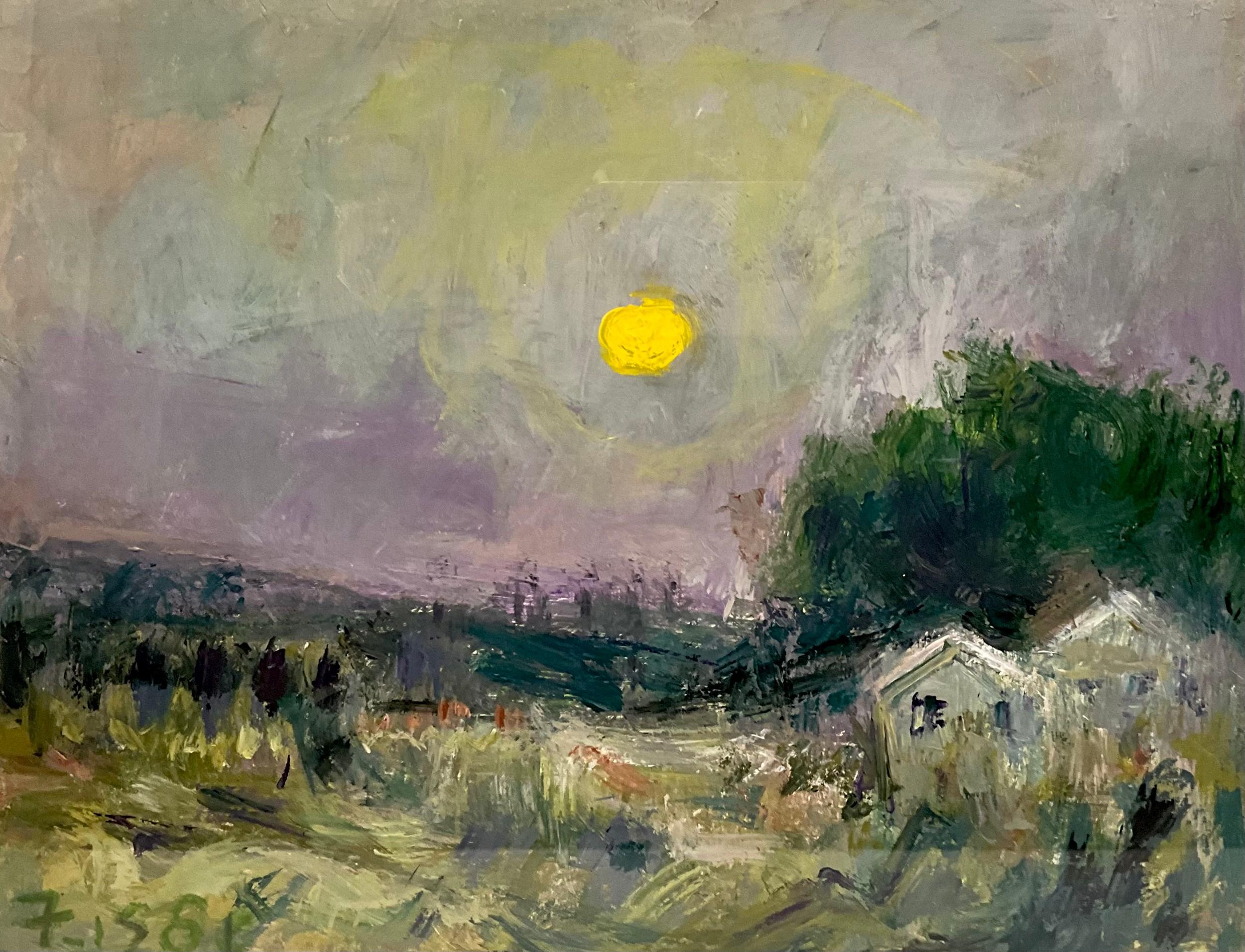 Der Vollmond geht auf. – Painting von Michael Forster