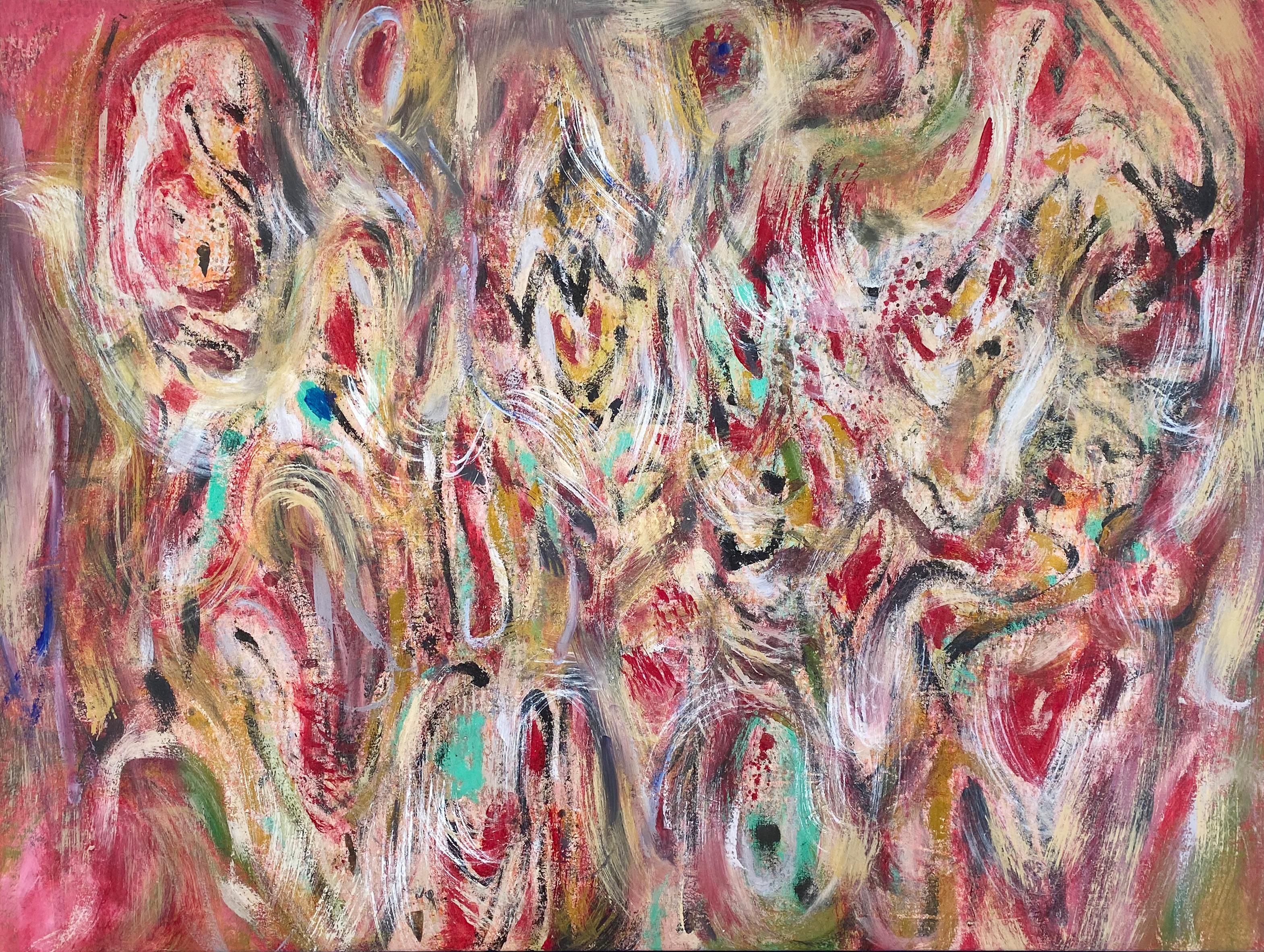 Patterns and Reverberatons Abstraction - Painting by Michael Forster
