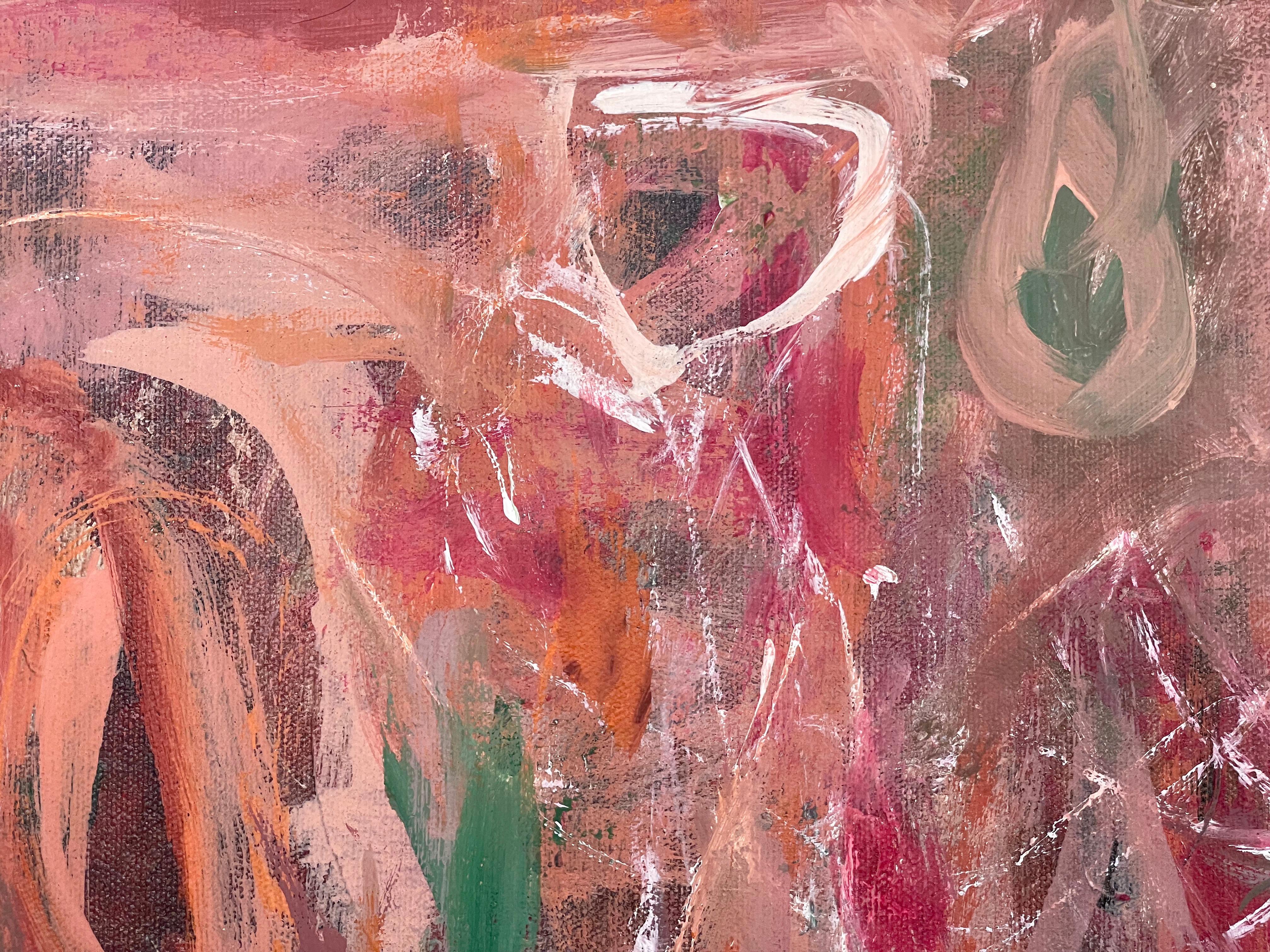 La joie du pivert, Abstraction - Marron Abstract Painting par Michael Forster