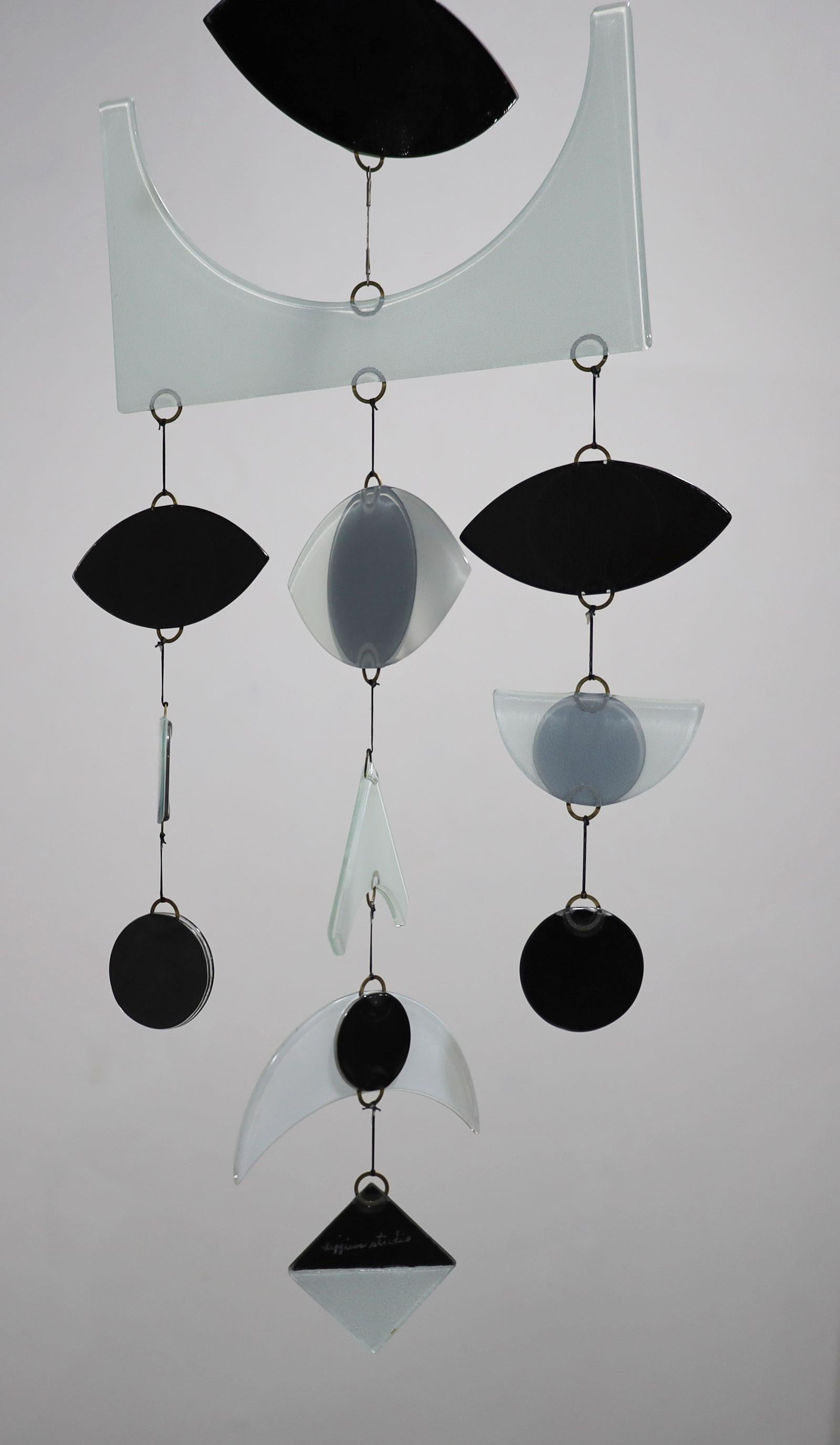 Michael and Frances Higgins Fused Art Glass Mobil, Firmato in vendita 1