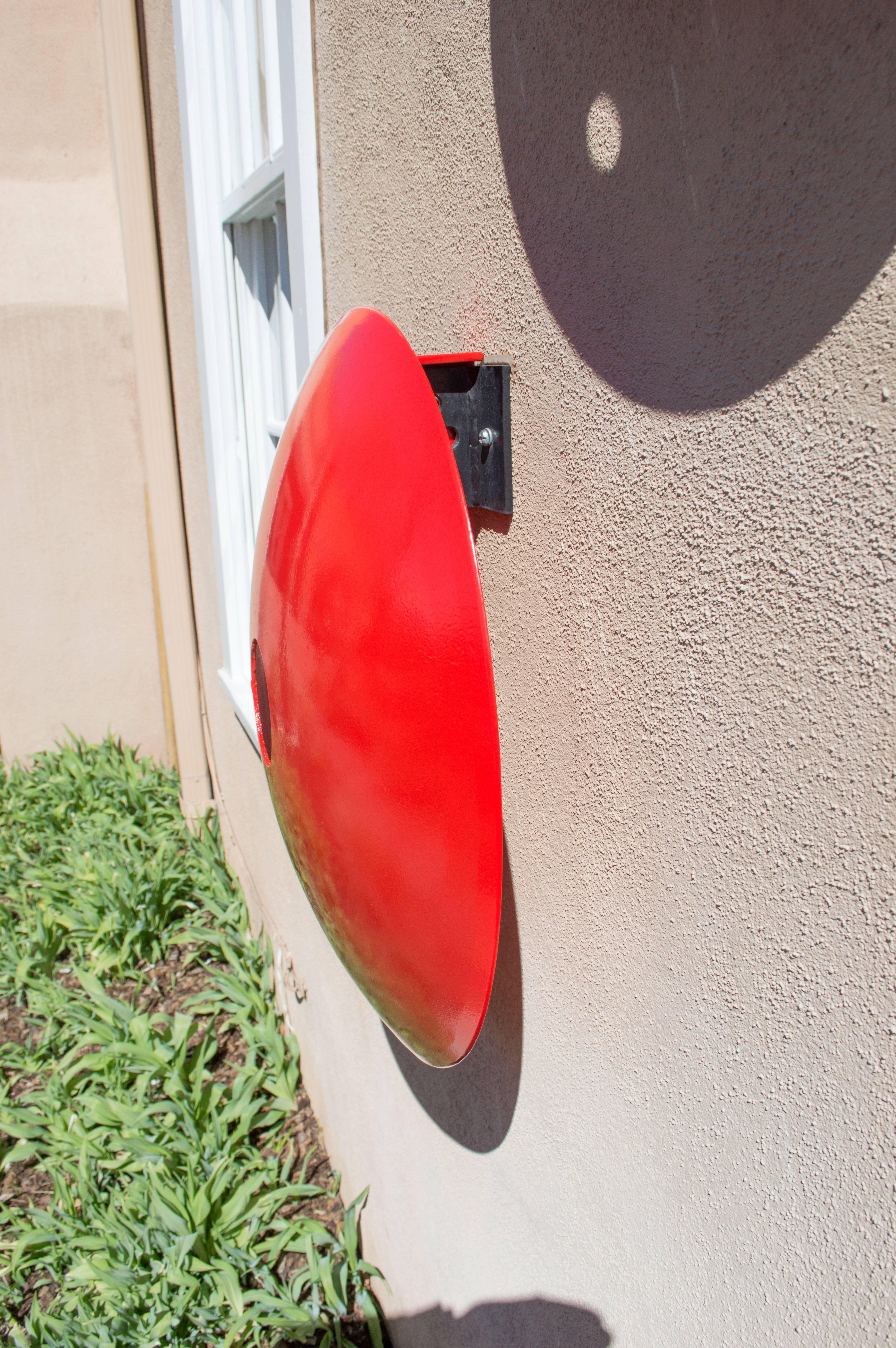 Terrace Disc, large red orange - Sculpture by Michael Freed and Adam Rosen