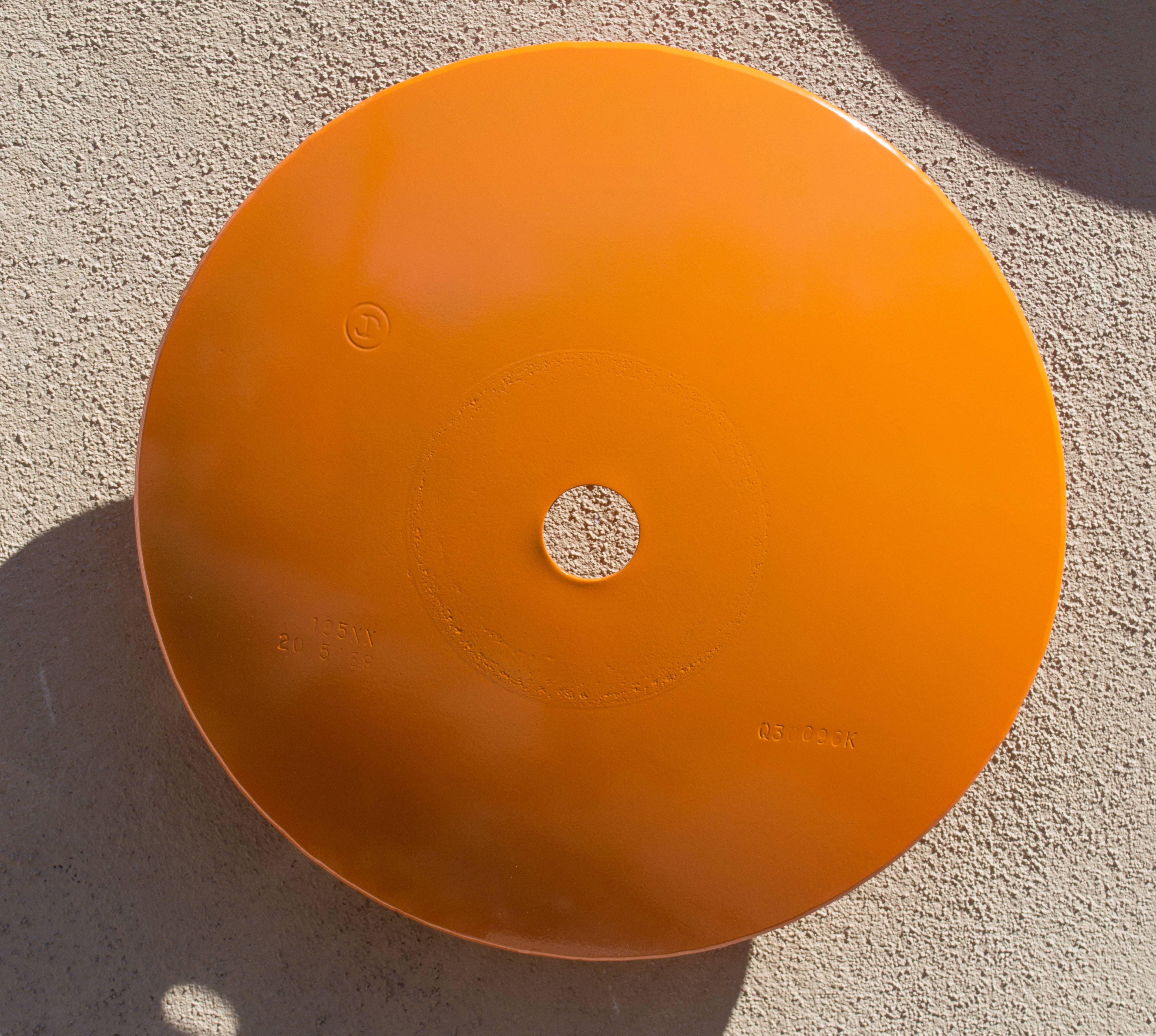 Michael Freed and Adam Rosen Abstract Sculpture - Terrace Disc, light orange