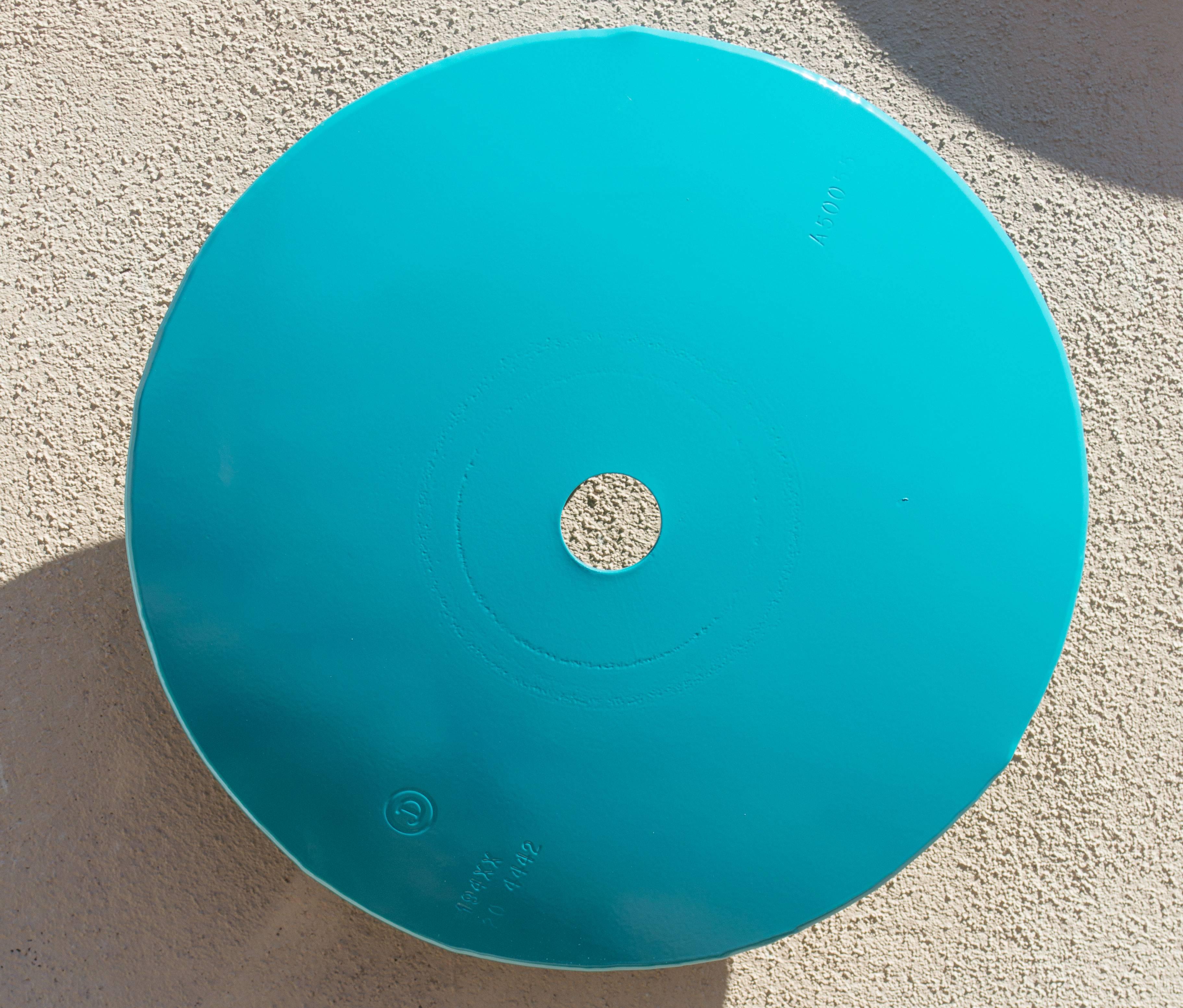 Michael Freed and Adam Rosen Abstract Sculpture - Terrace Disc, teal