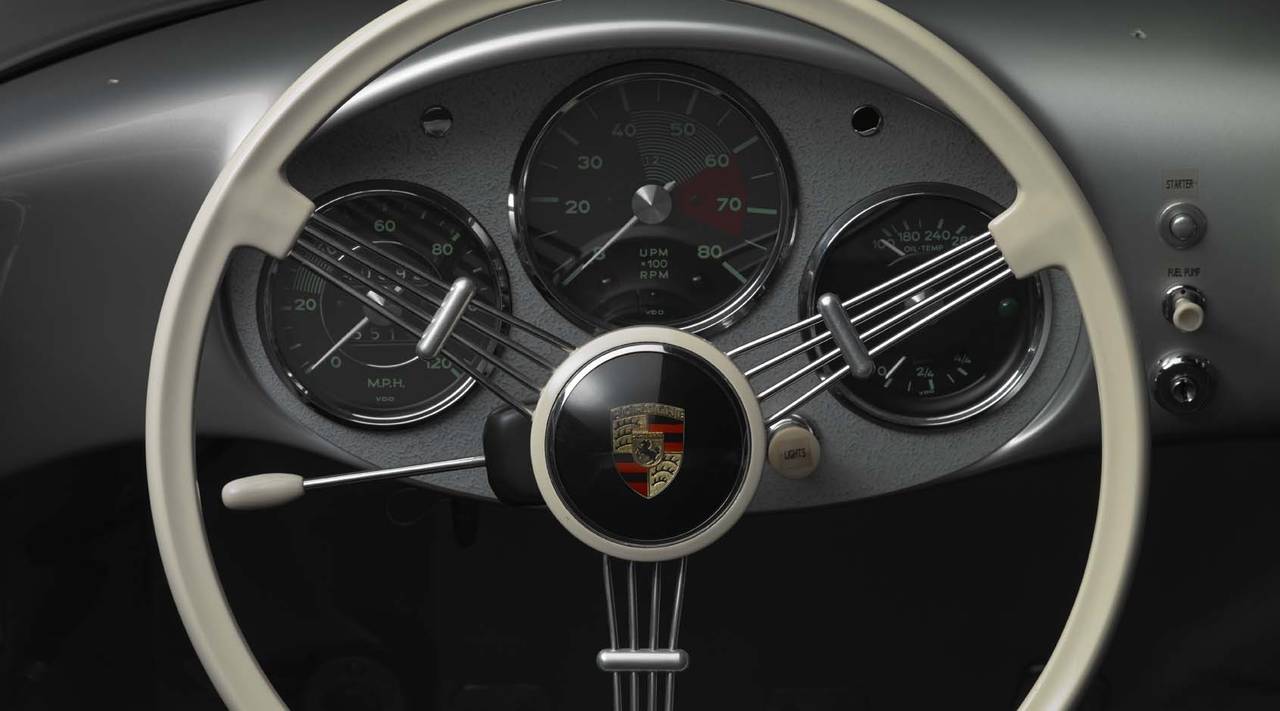 1955 Porsche 550 Spyder Steering Wheel and Dash - Photograph by Michael Furman