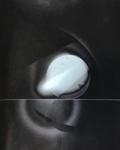 ATO>MIC #9, Unique Silver Luminogram Print, "Atomic like Explosion or Moonscape"