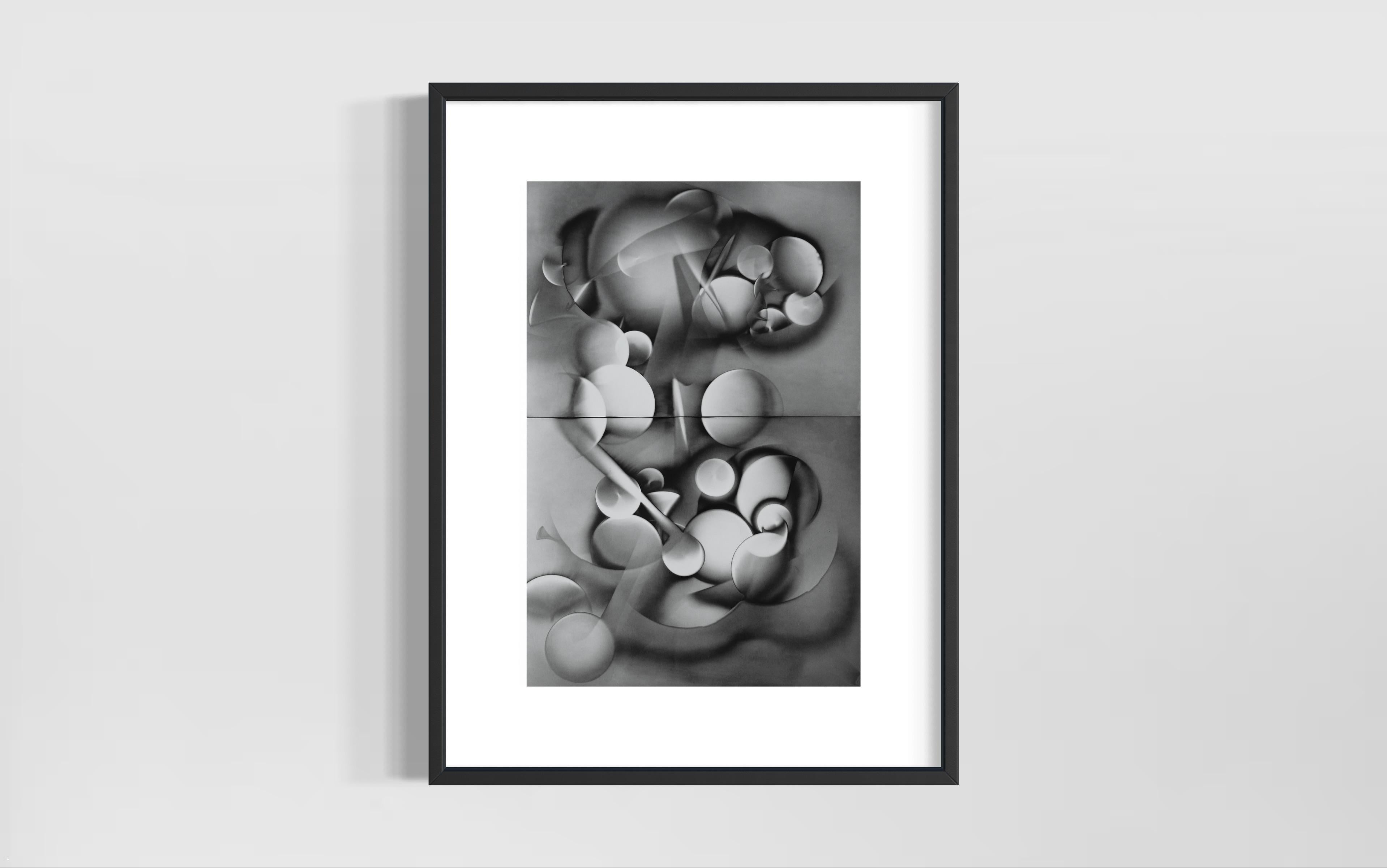 Die Selbstdarstellung des Lichts #412, 2 x Luminogramme als ein Werk – Photograph von Michael G Jackson 