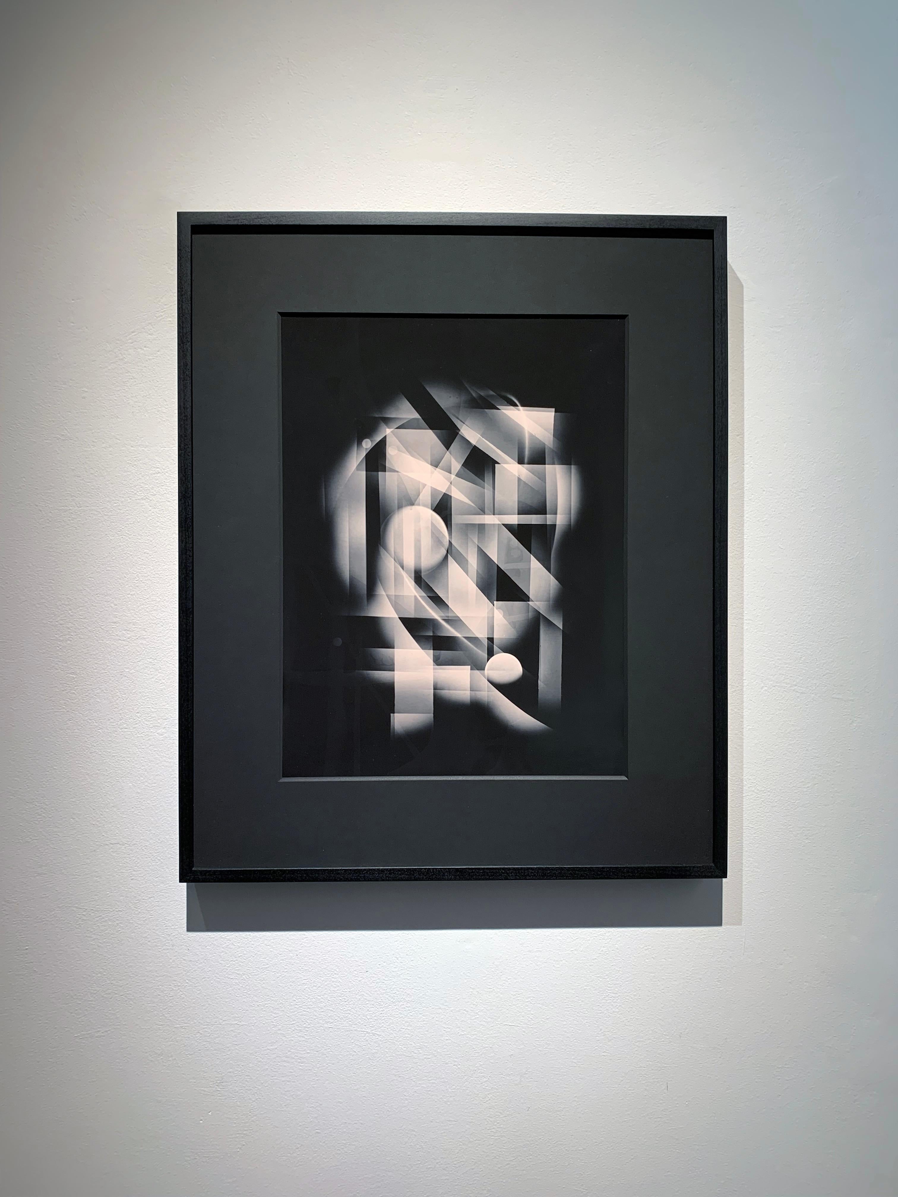 Impresión luminográfica abstracta en blanco y negro de Central Park en Nueva York en venta 9