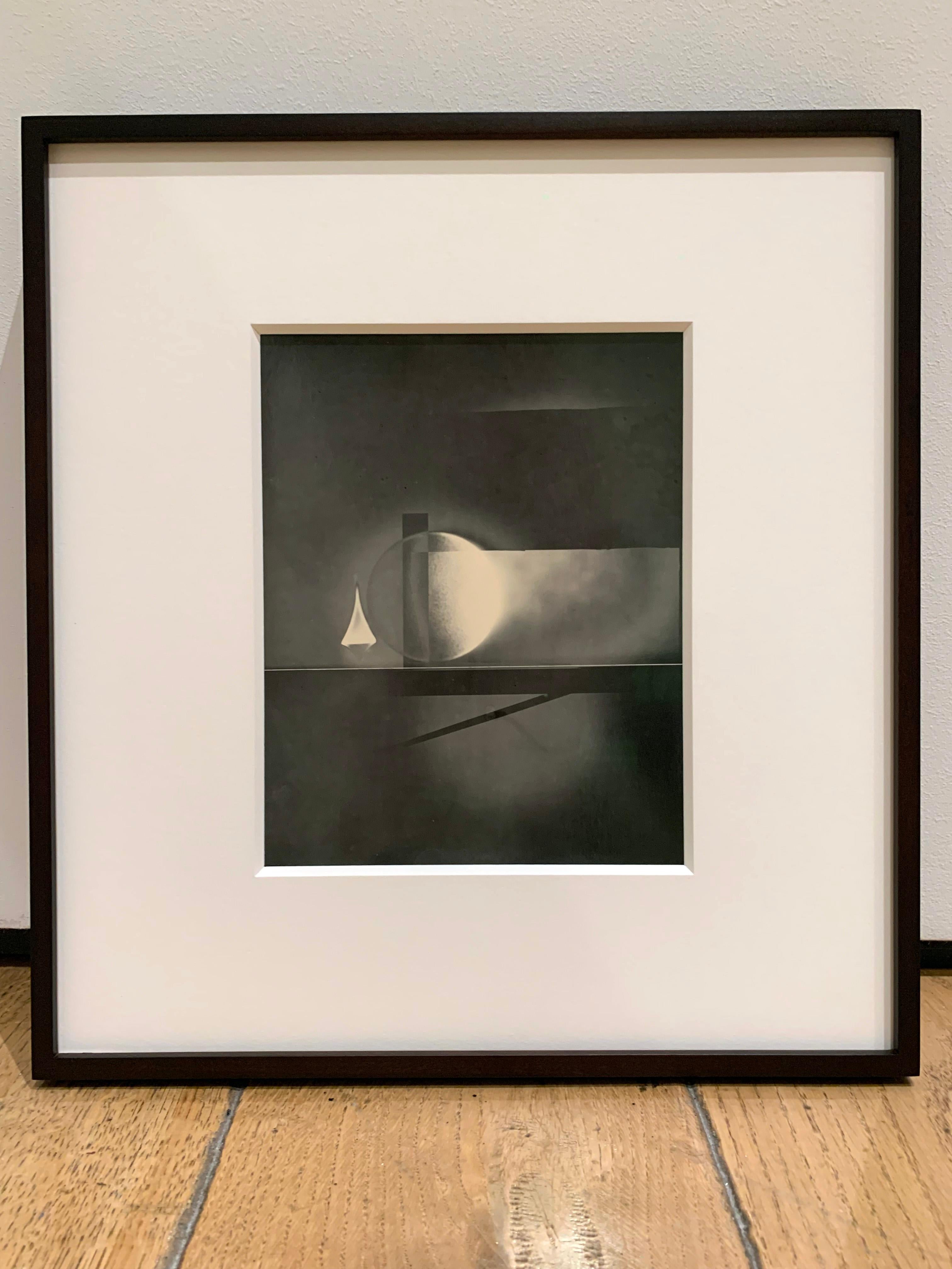 ATO>MIC #10, Unique Silver Luminogram Print, Abstract geometry in warm tones For Sale 2