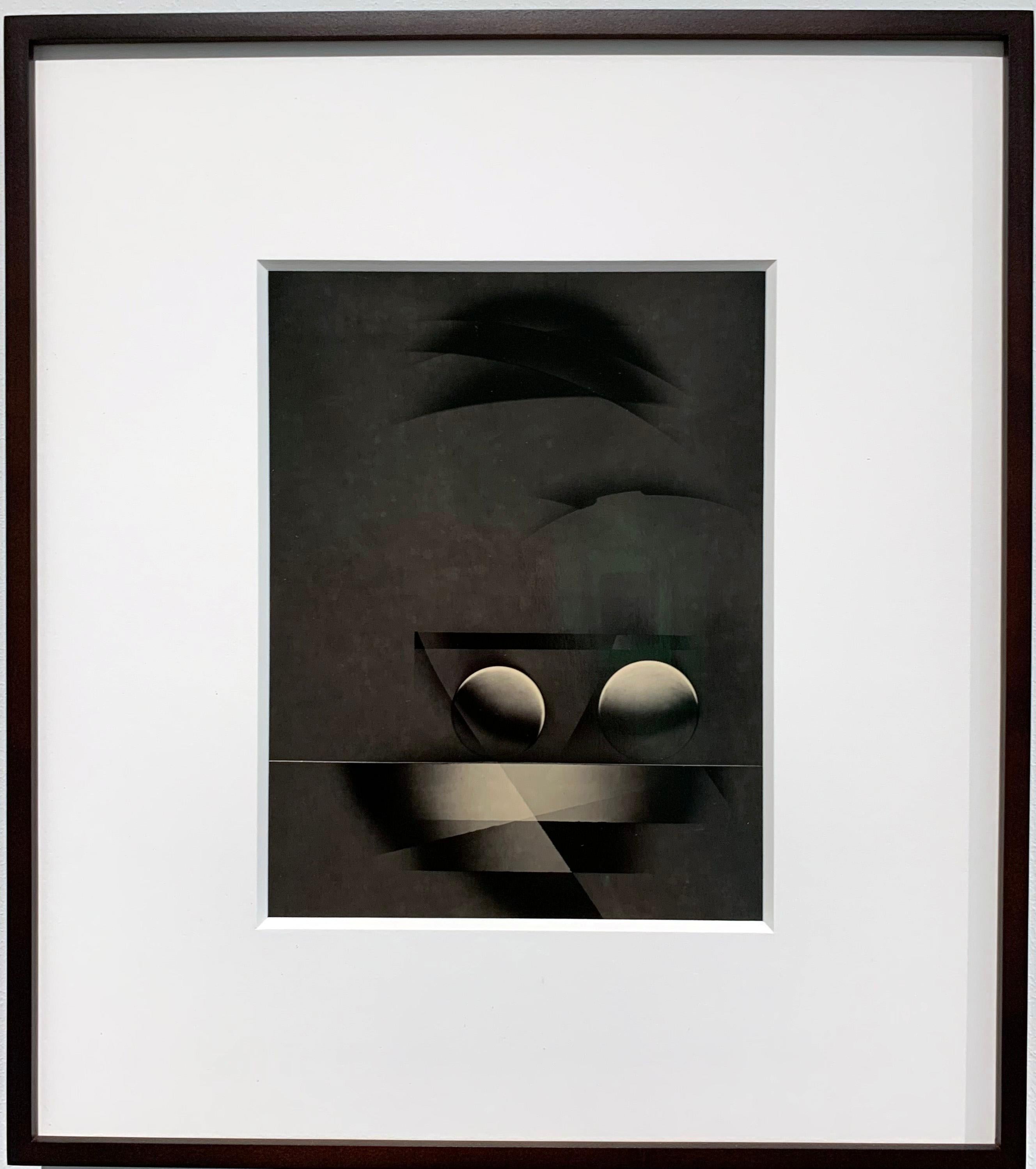 ATO>MIC #15, Unique Silver Luminogram Print, Warm toned black and white abstract - Photograph by Michael G Jackson