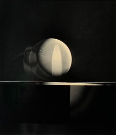 Used ATO>MIC #8, unique warmed toned, Silver Gelatin Abstract Luminogram Print