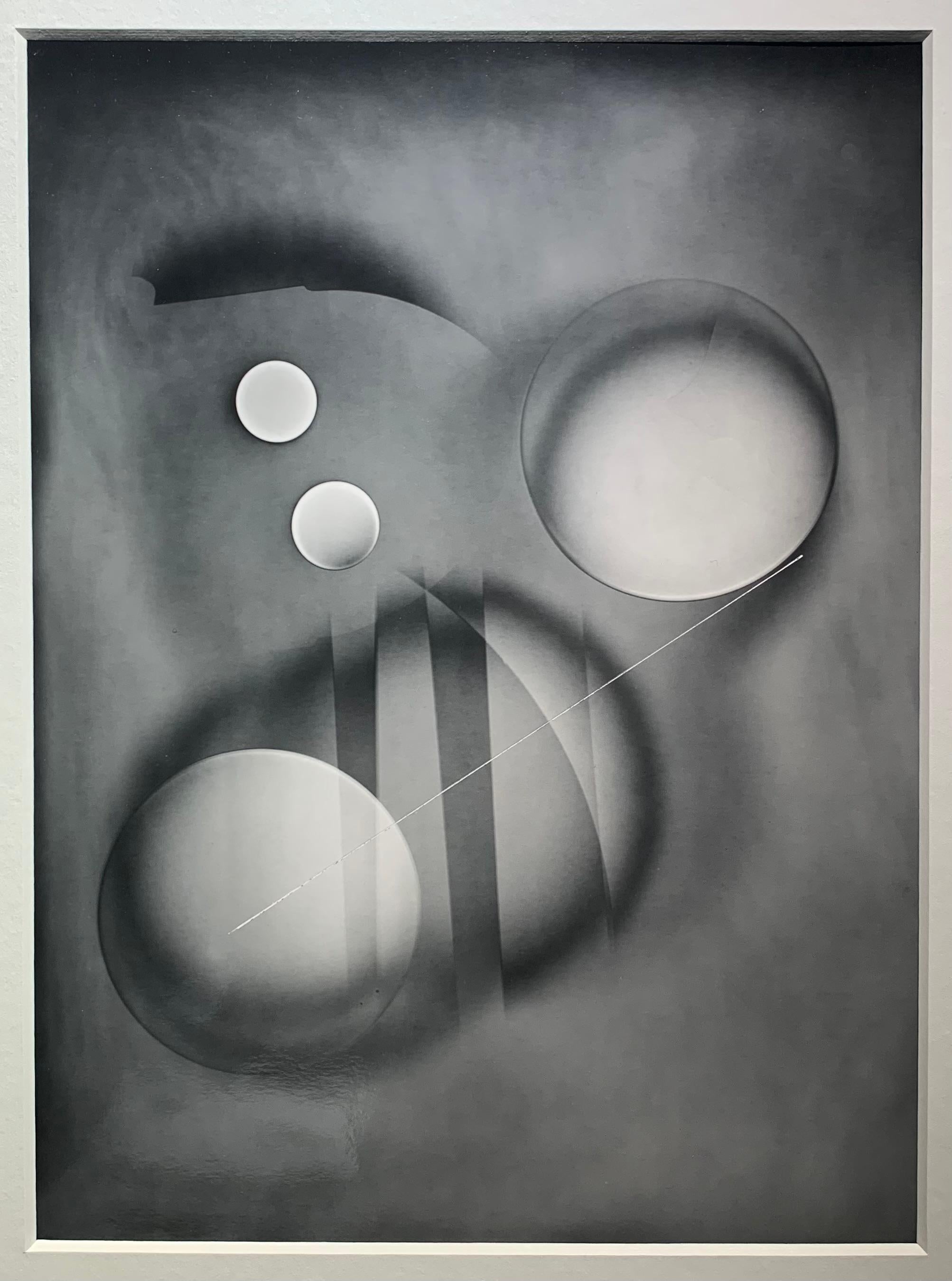 The Self Representation of Light, Black + White Abstract Unique Luminogram Print