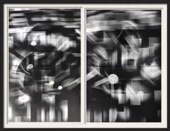 New York City and the Hudson - Unique Diptych of 2 x Hand Printed Luminograms