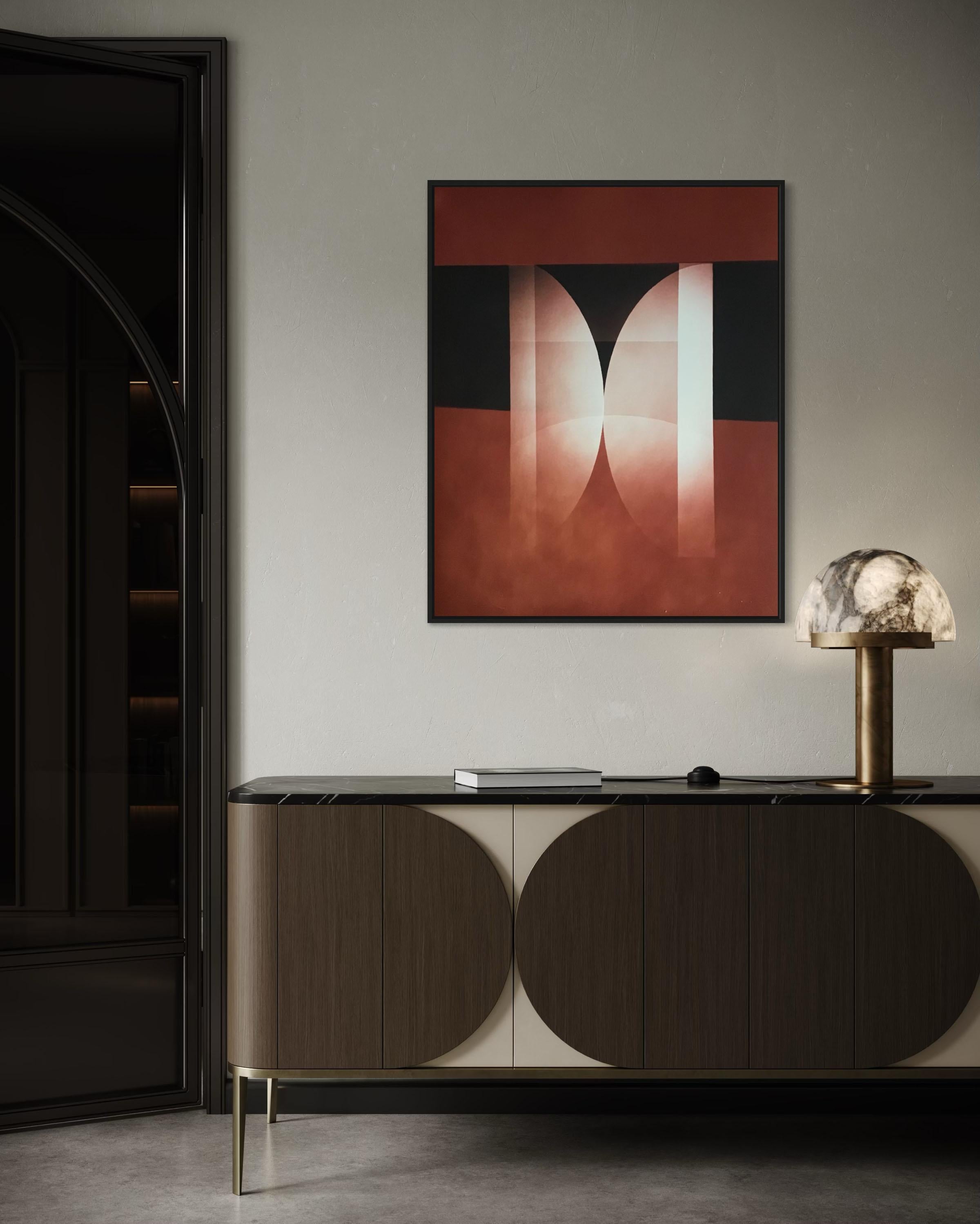 Untitled #5, (Reflections, Eclipse), Unframed but framing options available - Abstract Geometric Print by Michael G Jackson
