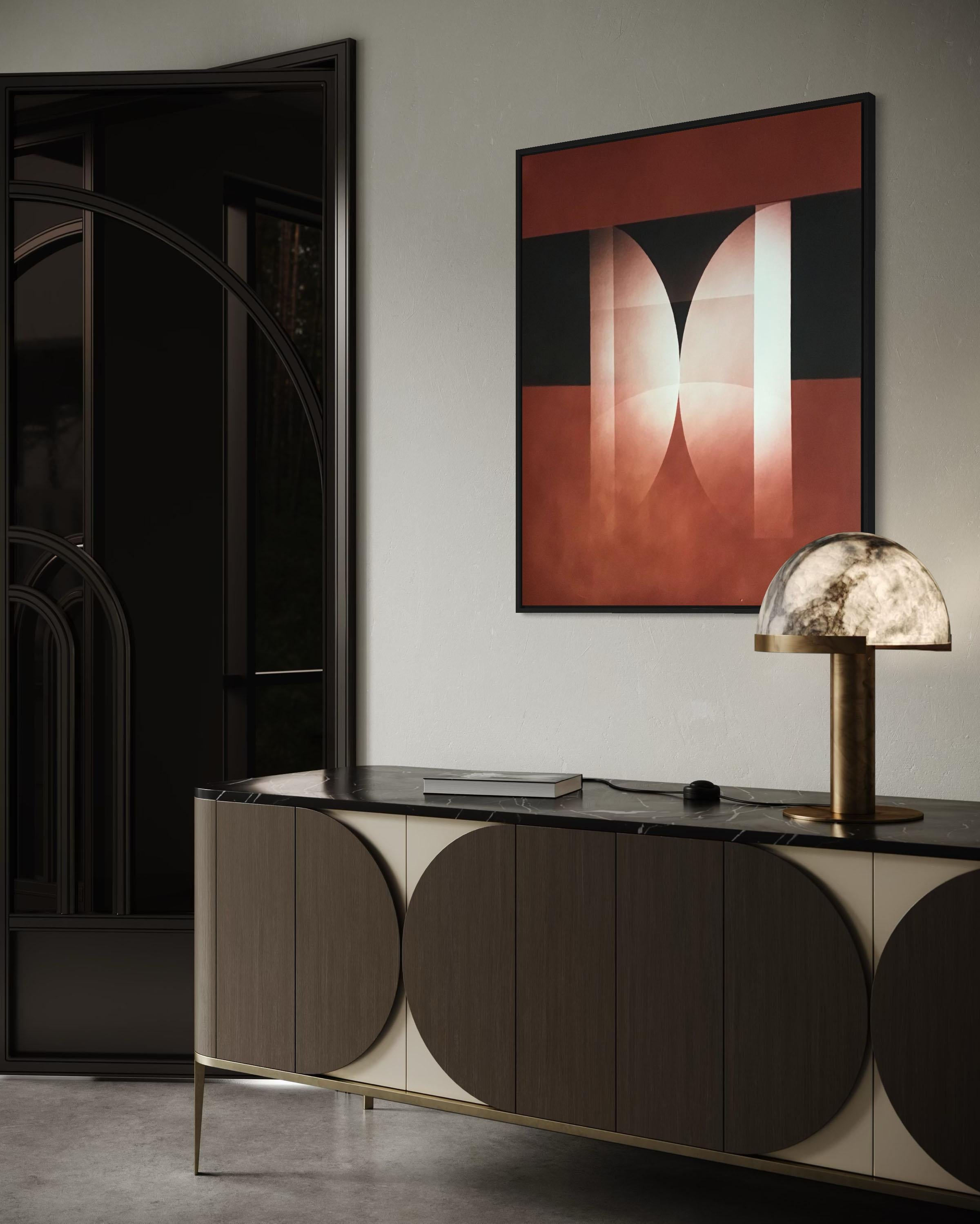 Untitled #5, (Reflections, Eclipse), Unframed but framing options available - Brown Abstract Print by Michael G Jackson