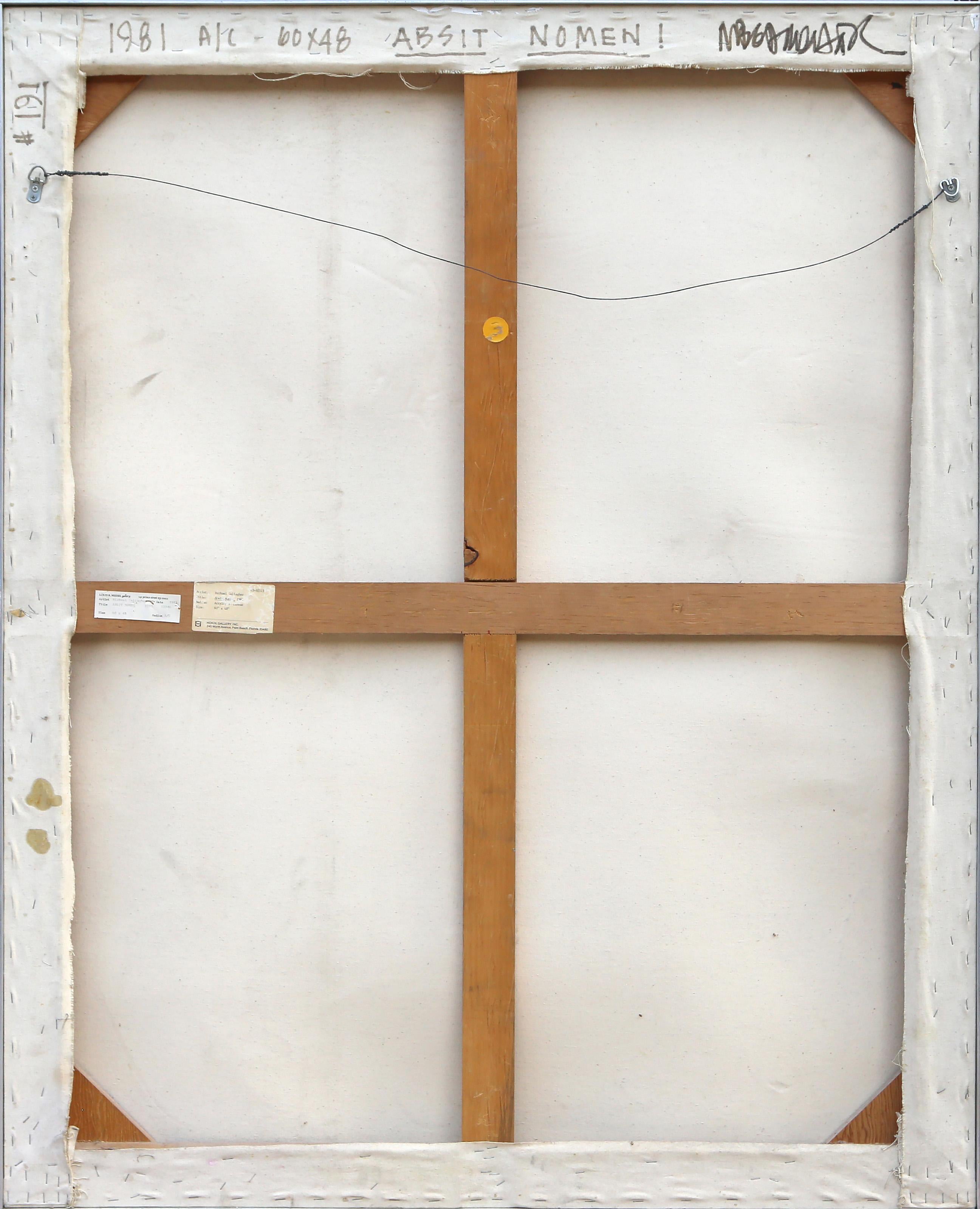 Absit Nomen, Acrylic and Resin Abstract Painting by Michael Gallagher For Sale 2
