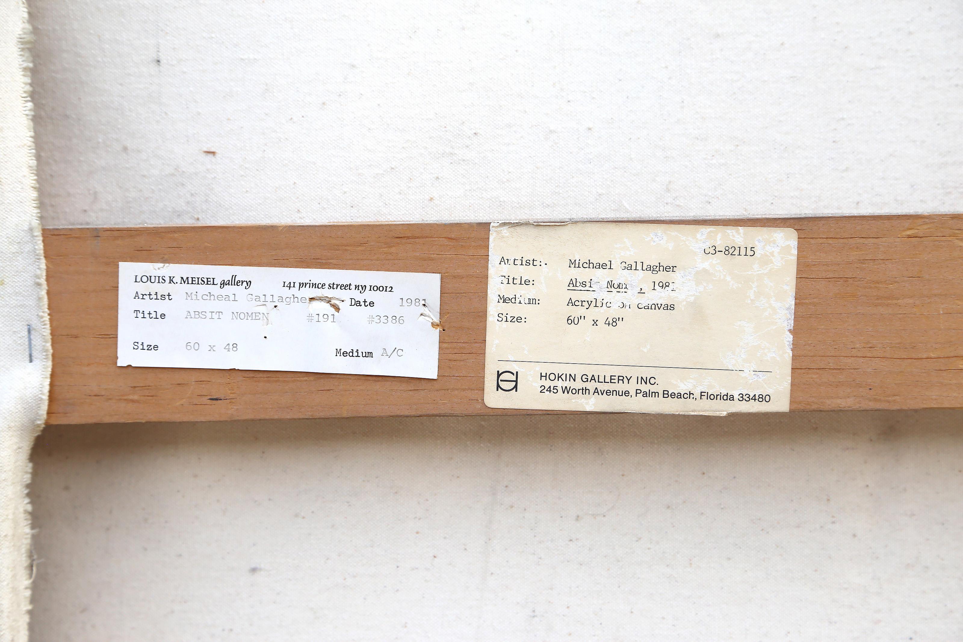Absit Nomen, Acrylic and Resin Abstract Painting by Michael Gallagher For Sale 4