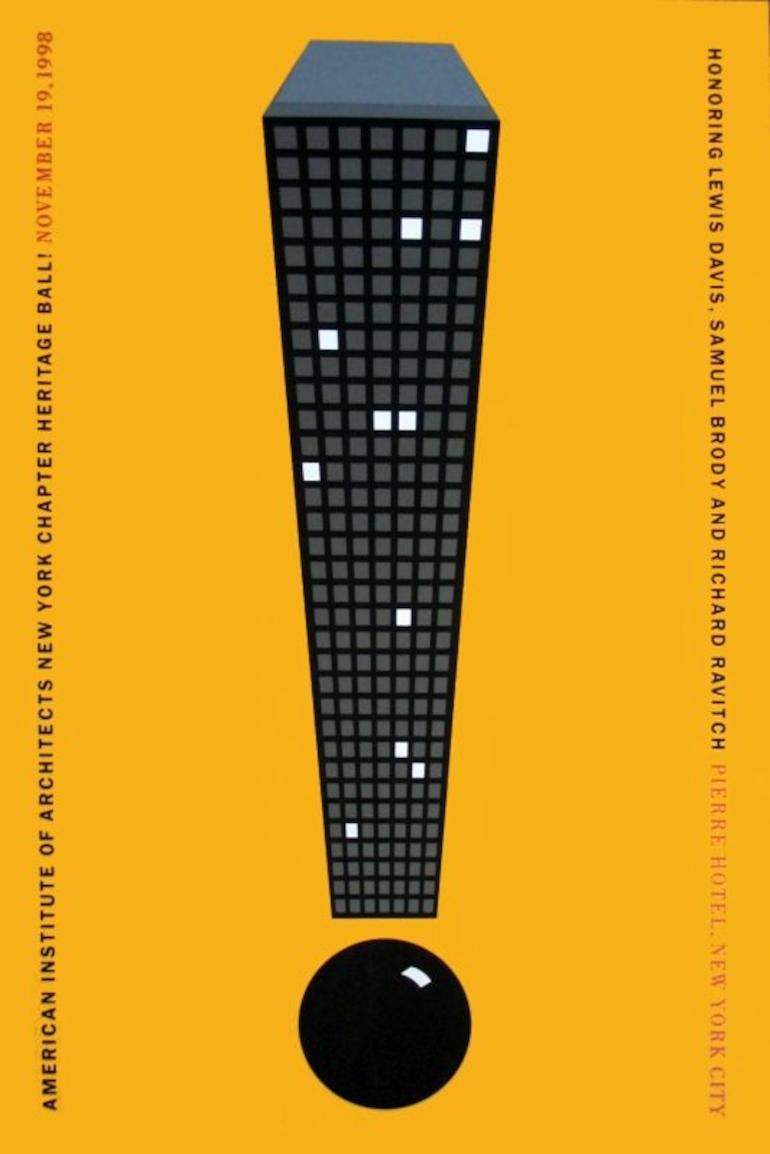 Michael Gericke Print – „Heritage Ball 1998“, AIA Institute of Architects, New Yorker Wolkenkratzer-Poster 