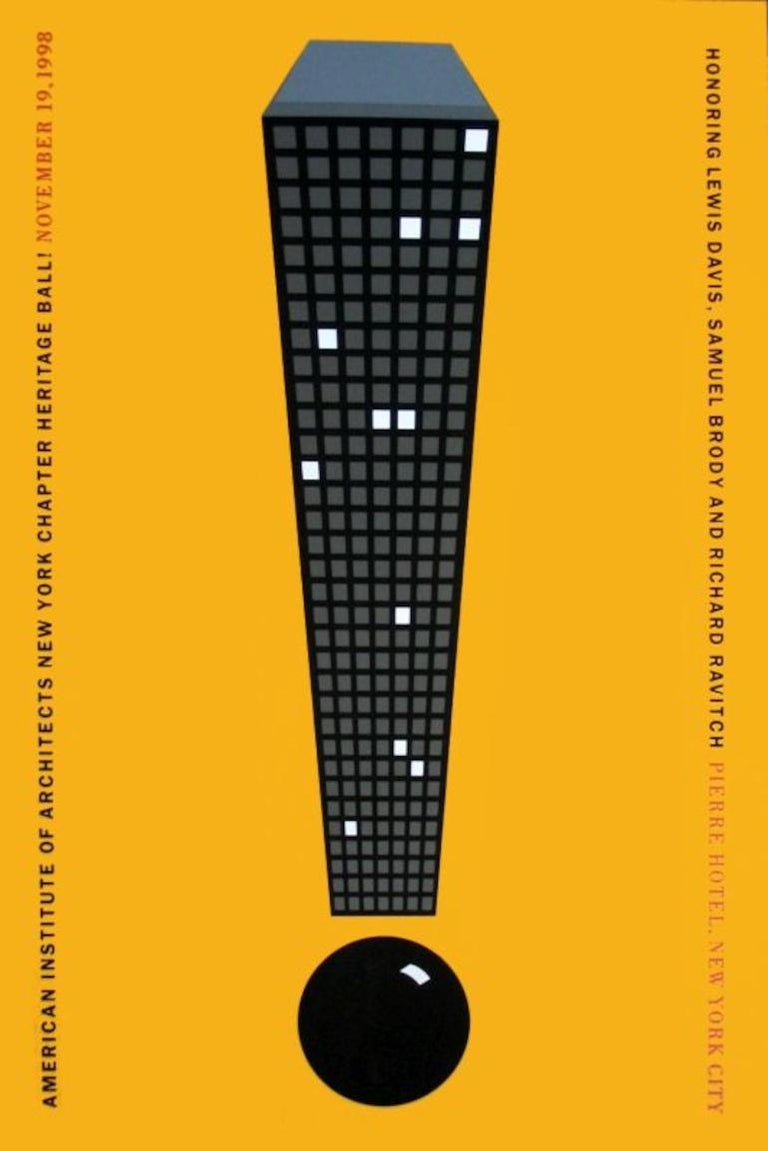 Michael Gericke "Heritage Ball 1998, " AIA Institute of Architects New York Skyscraper Poster