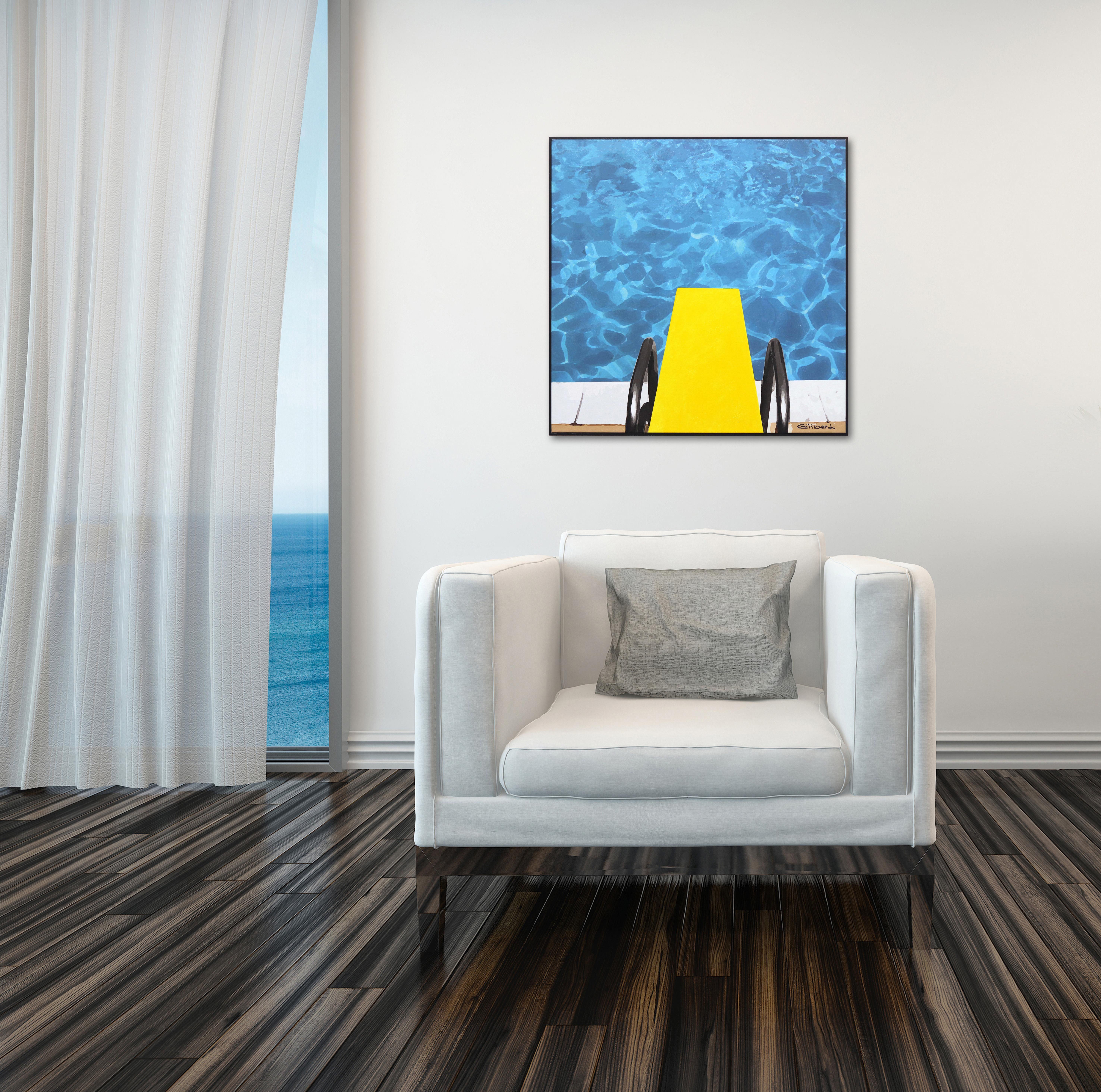 Dive In...The Water's Fine - Original Framed Artwork - Painting by Michael Giliberti