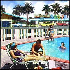 Michael Giliberti - Driftwood Motel - Framed Original Figurative Still Life Mid Century Modern Art Driftwood Motel - Framed Original Figurative Still Life Mid Century Modern Art